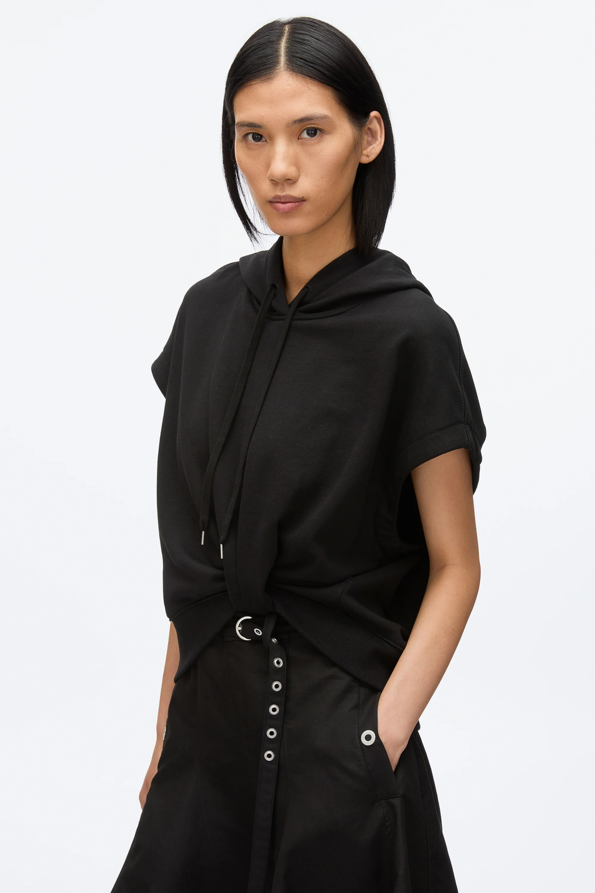 Hoodie Dress with Flounce Skirt - Image 5