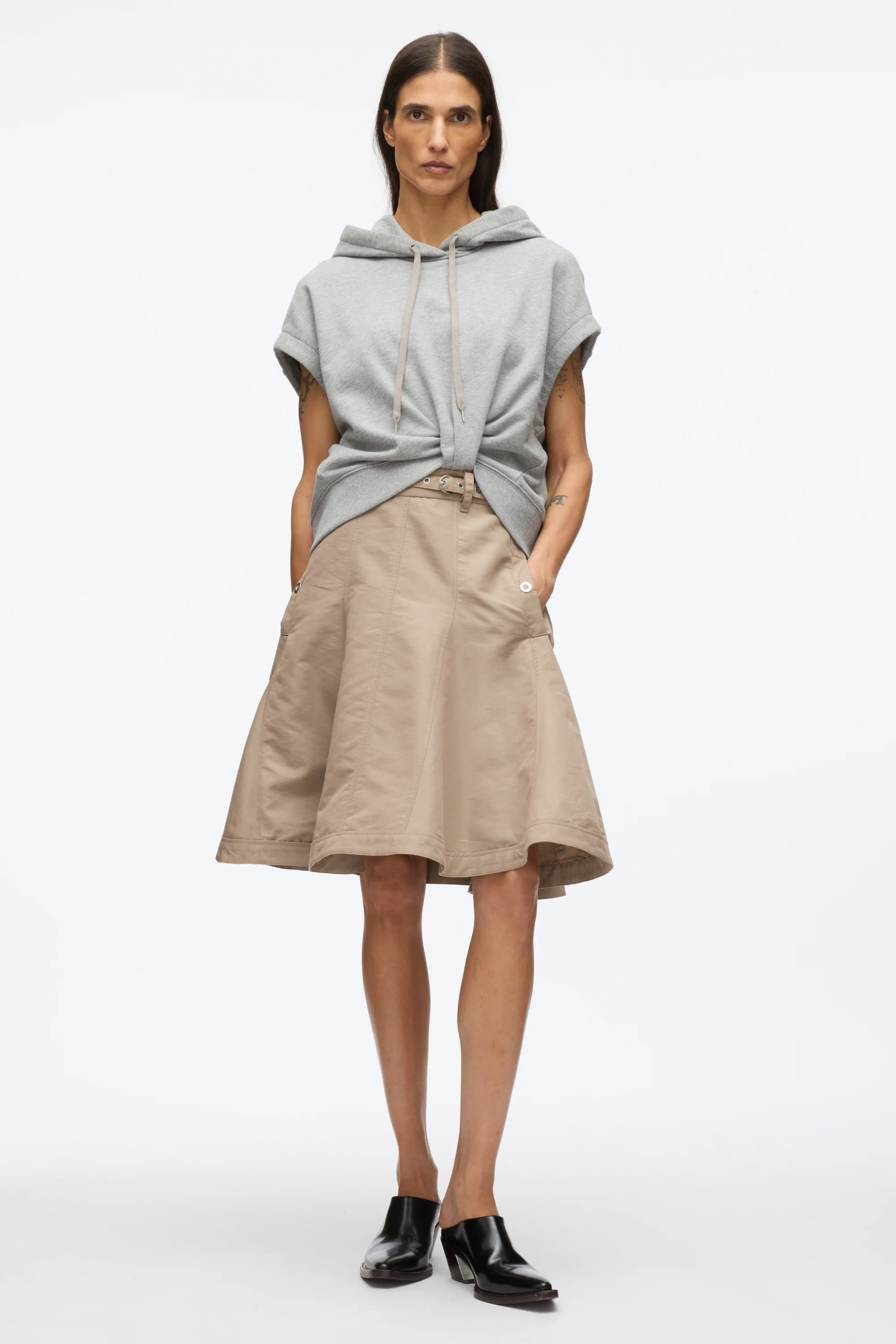 Hoodie Dress with Flounce Skirt - Image 6