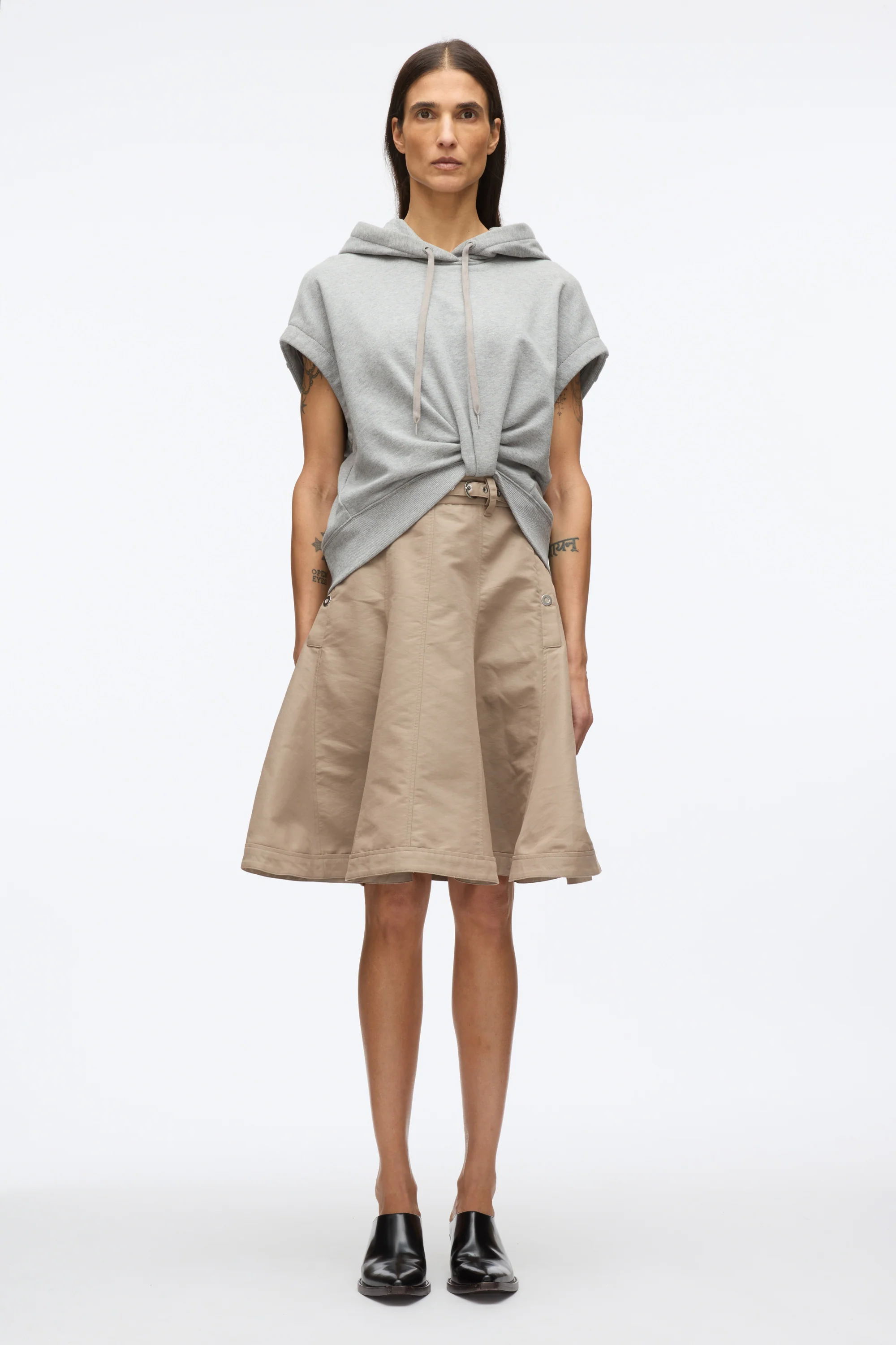 Hoodie Dress with Flounce Skirt - Image 7
