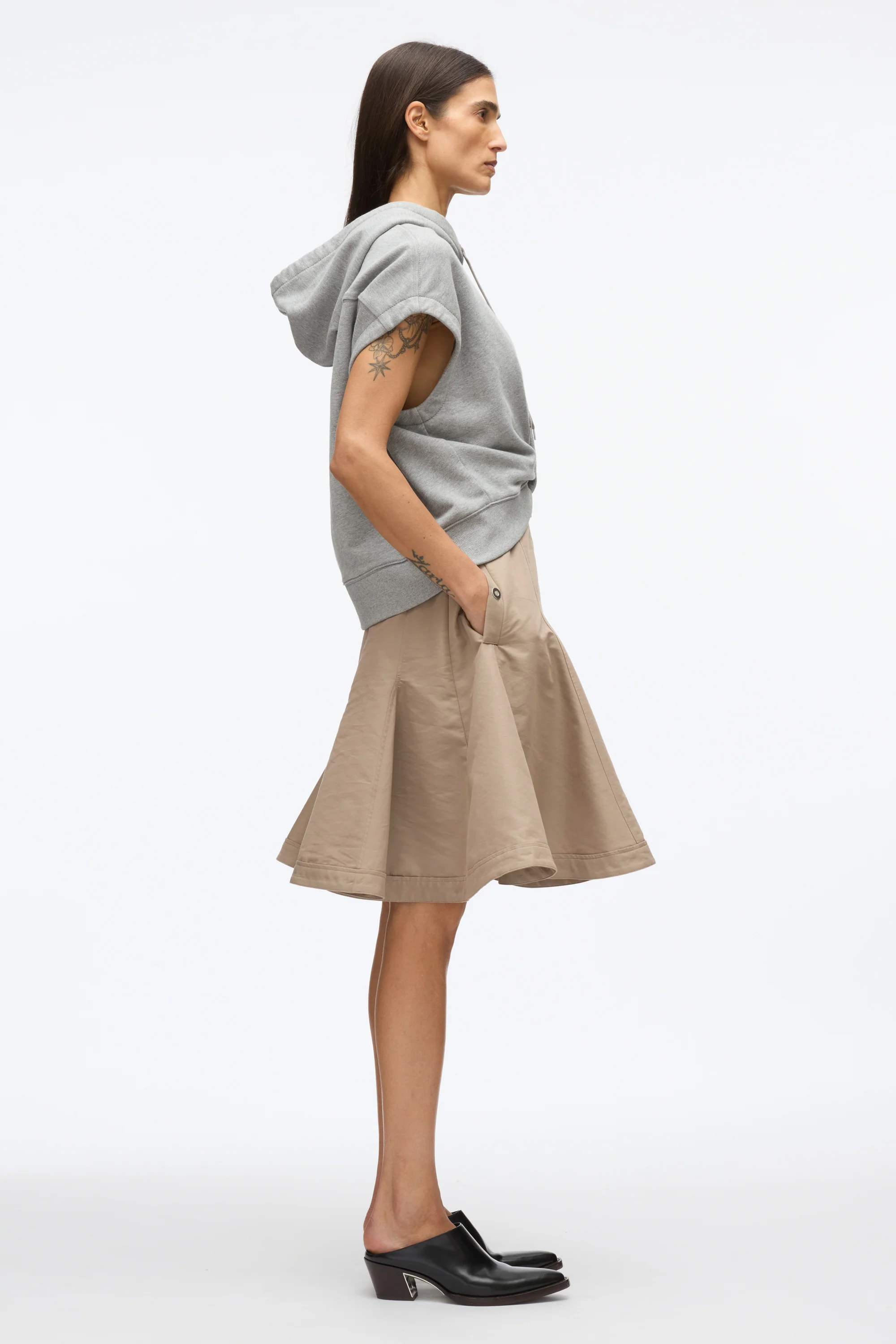 Hoodie Dress with Flounce Skirt - Image 8