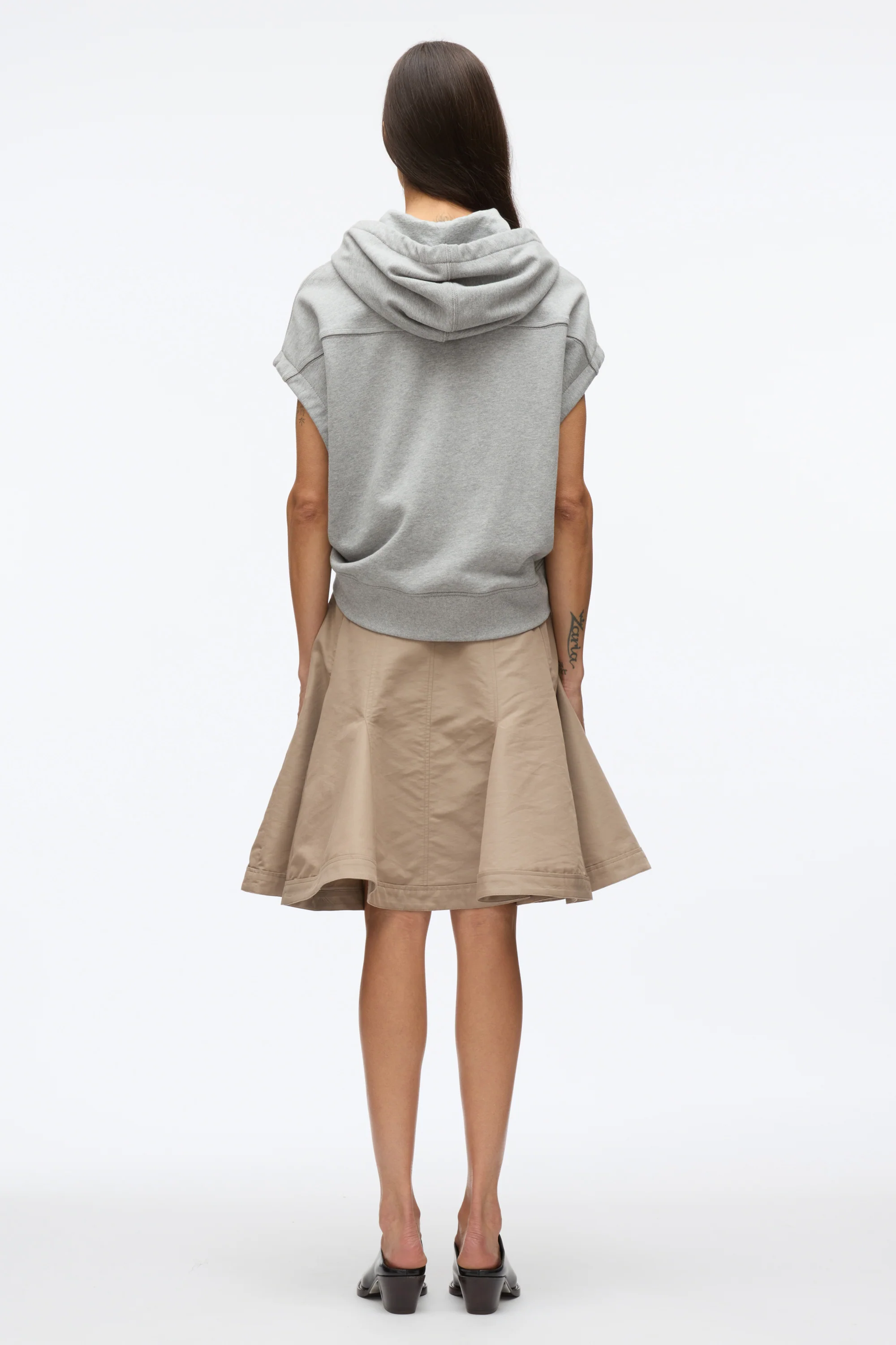 Hoodie Dress with Flounce Skirt - Image 9