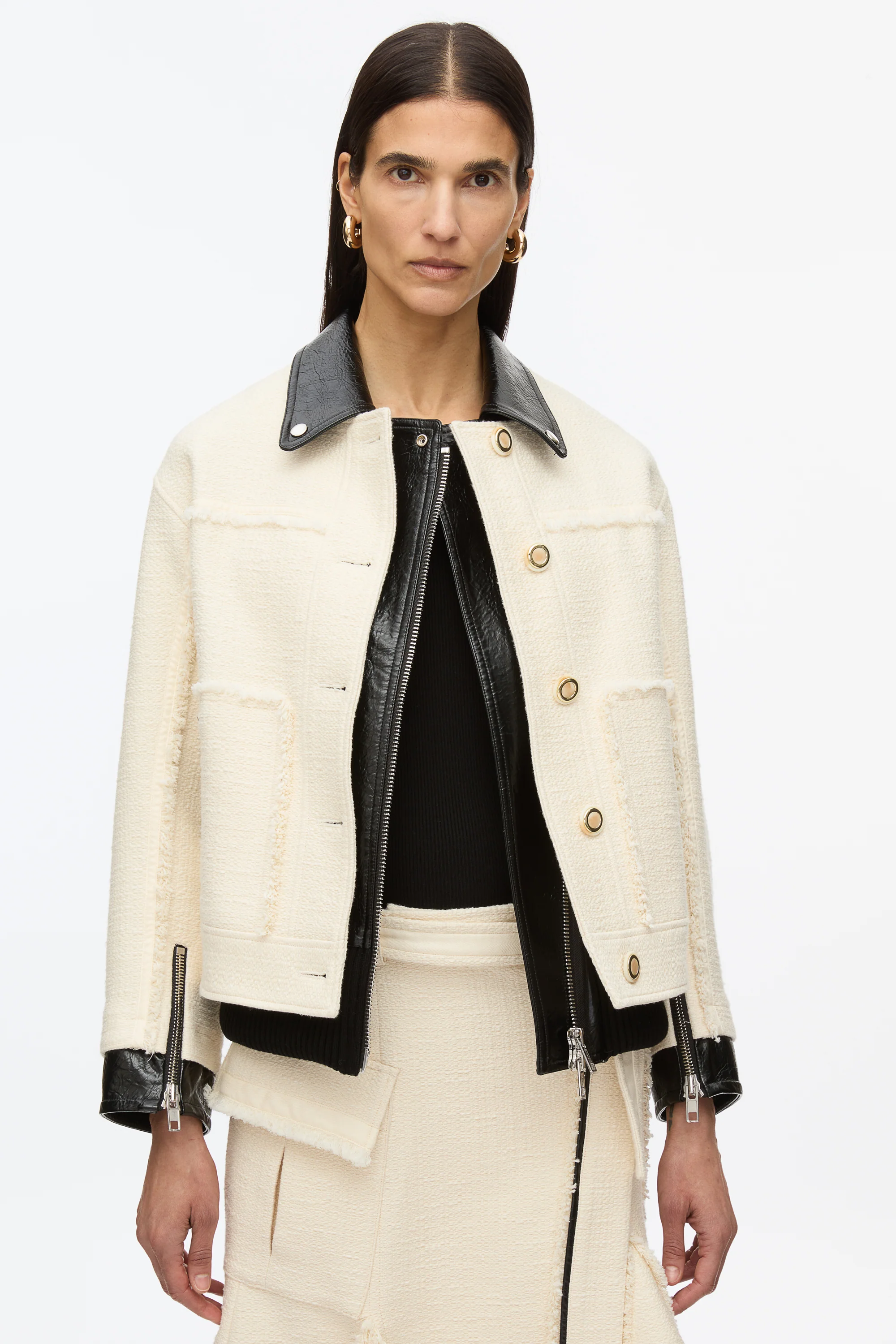 Hybrid Tweed Moto Jacket - Image 6