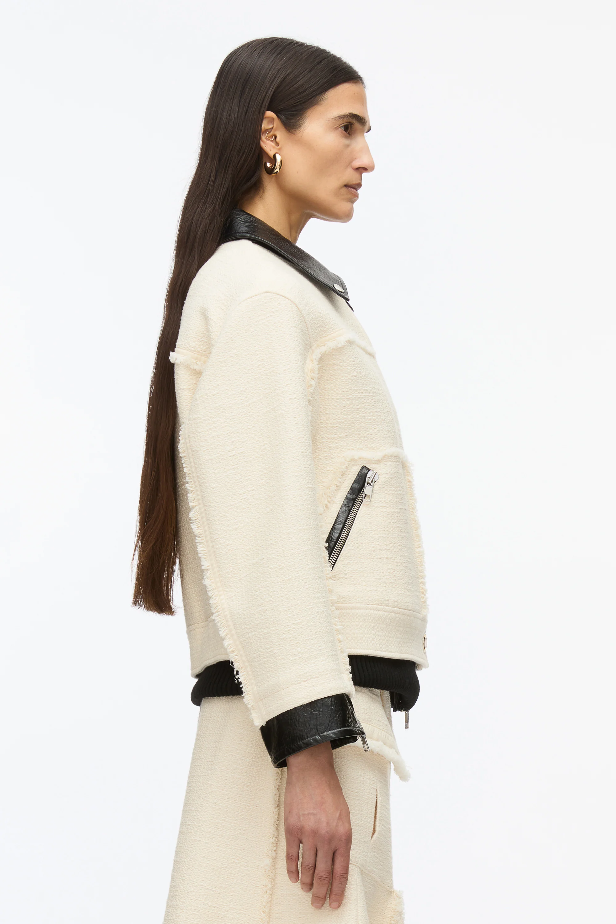 Hybrid Tweed Moto Jacket - Image 9