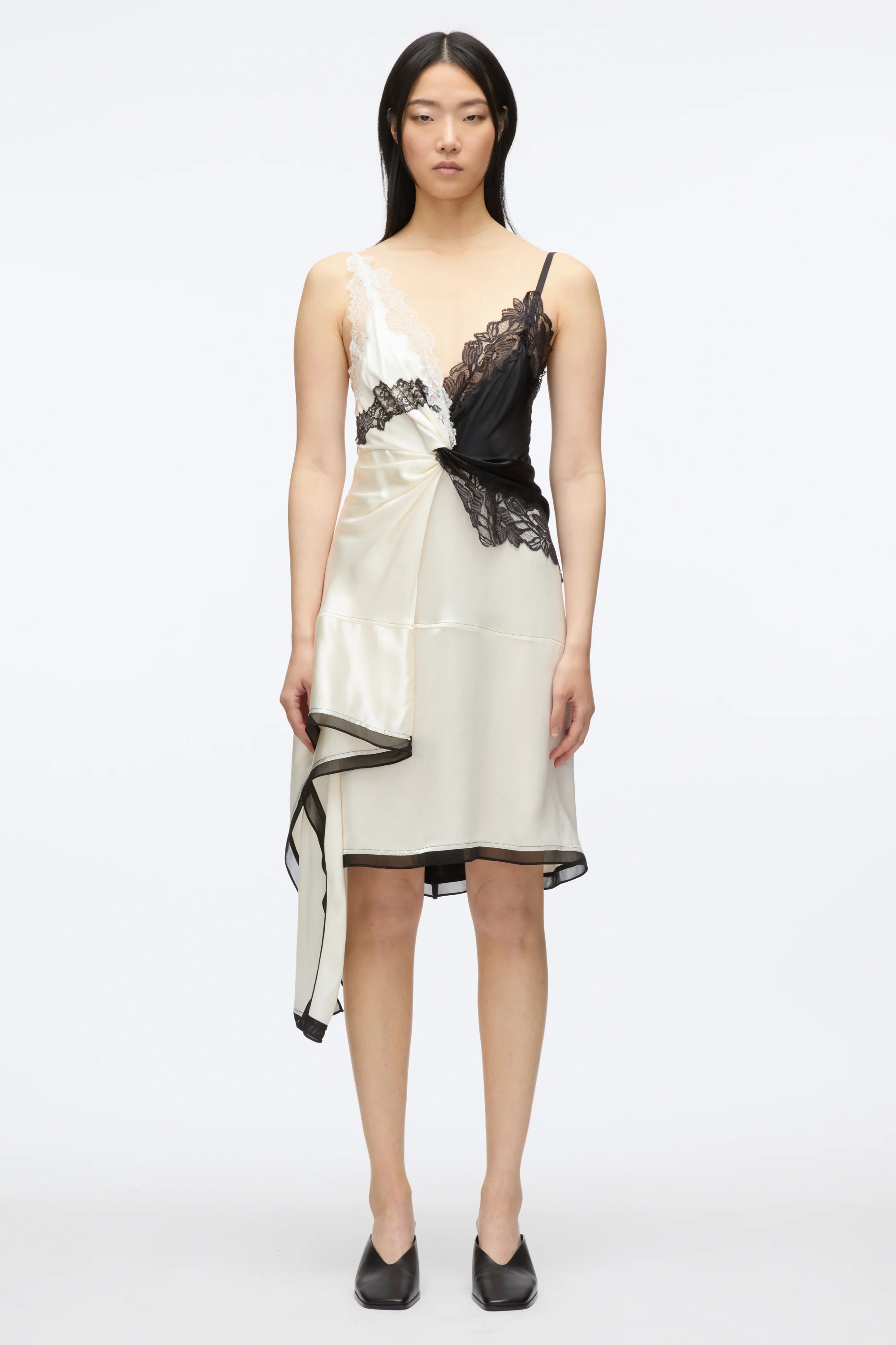 Liquid Satin Twist Slip Dress - Image 2
