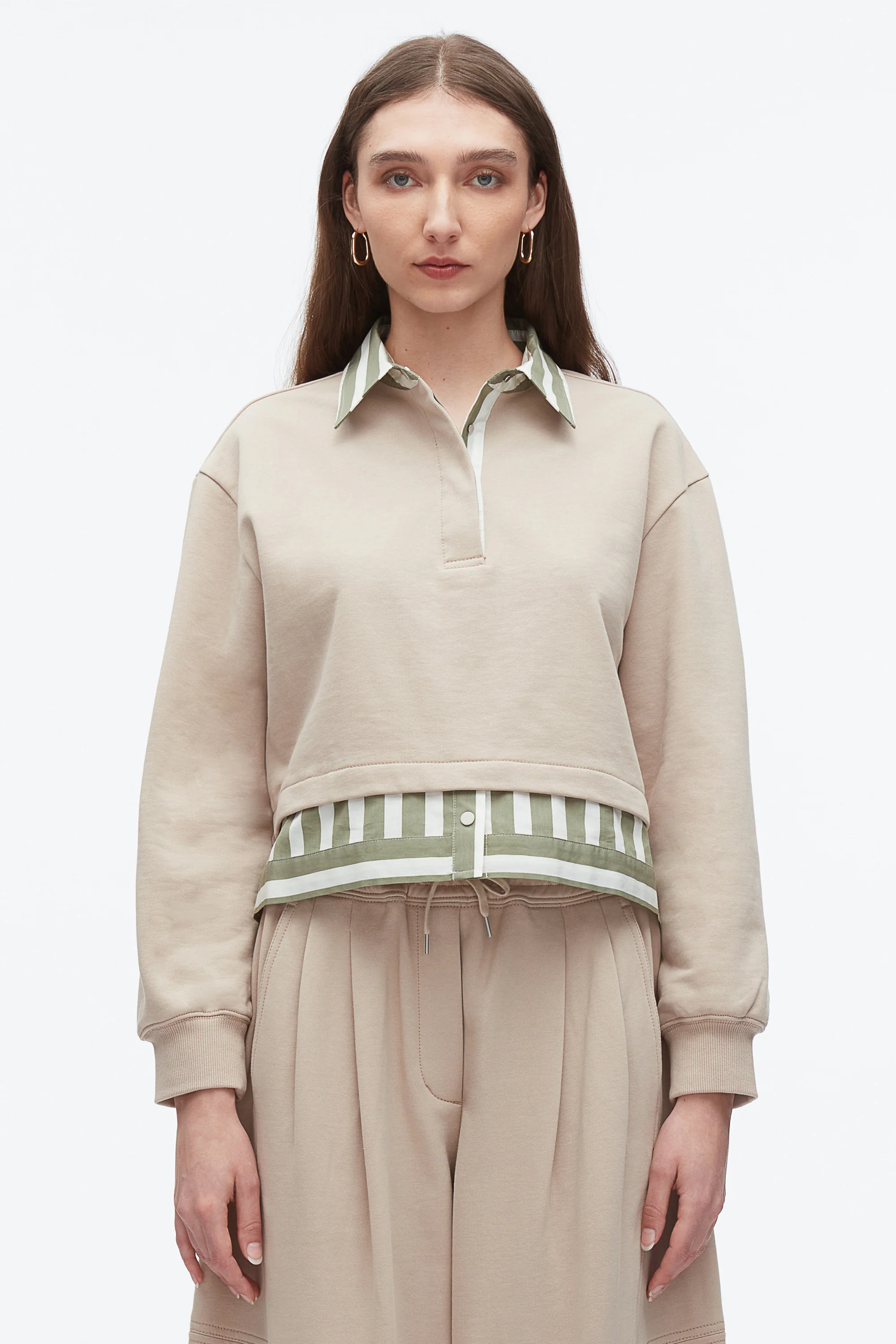 Cropped Polo With Stripe Combo - Image 3
