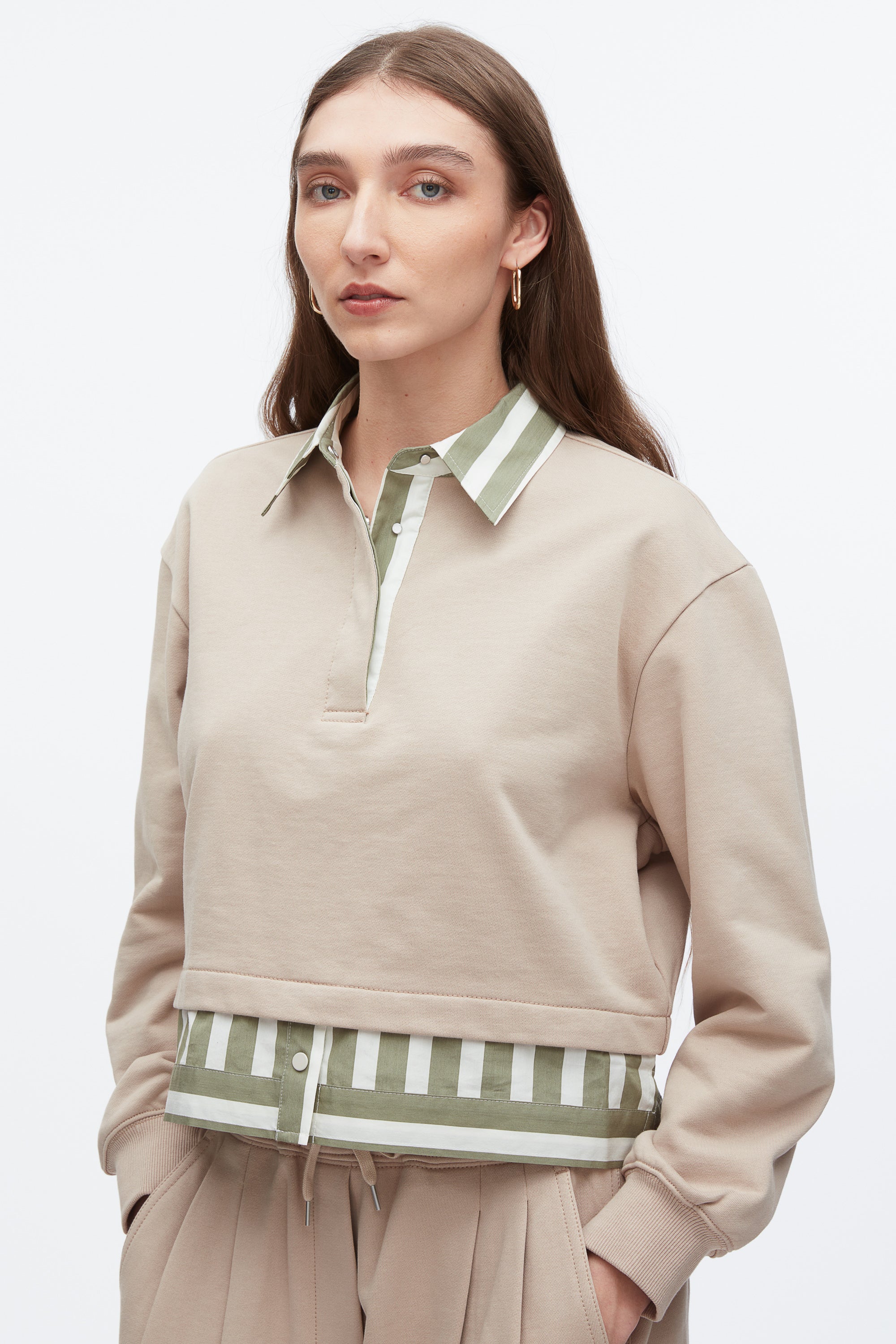 Cropped Polo With Stripe Combo - Image 6