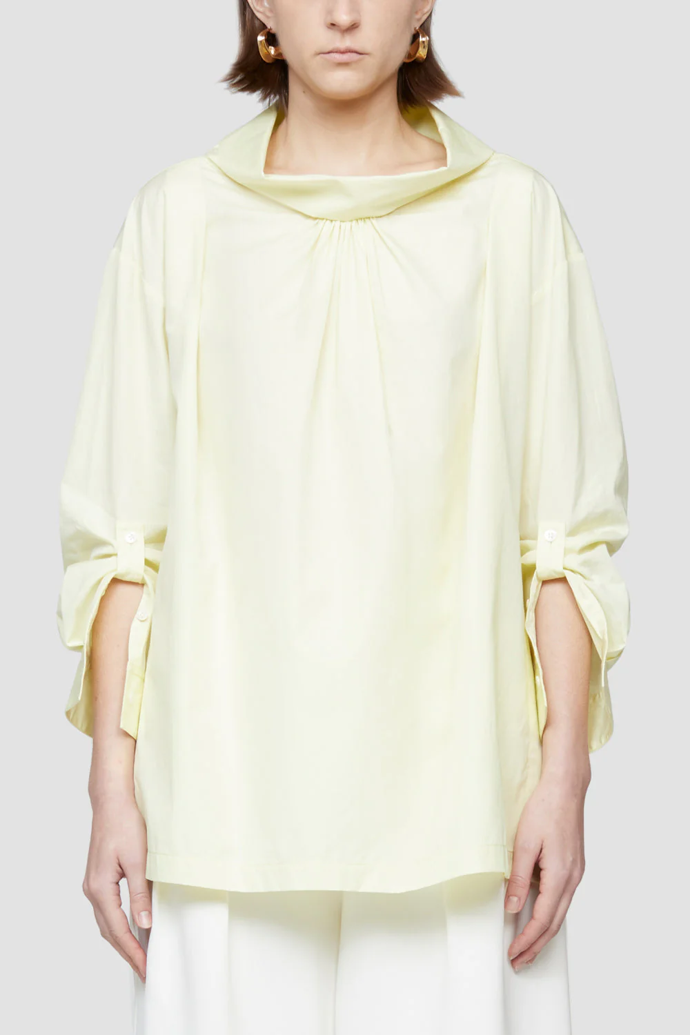 Ls Poplin Oversized Drape Coll - Image 2