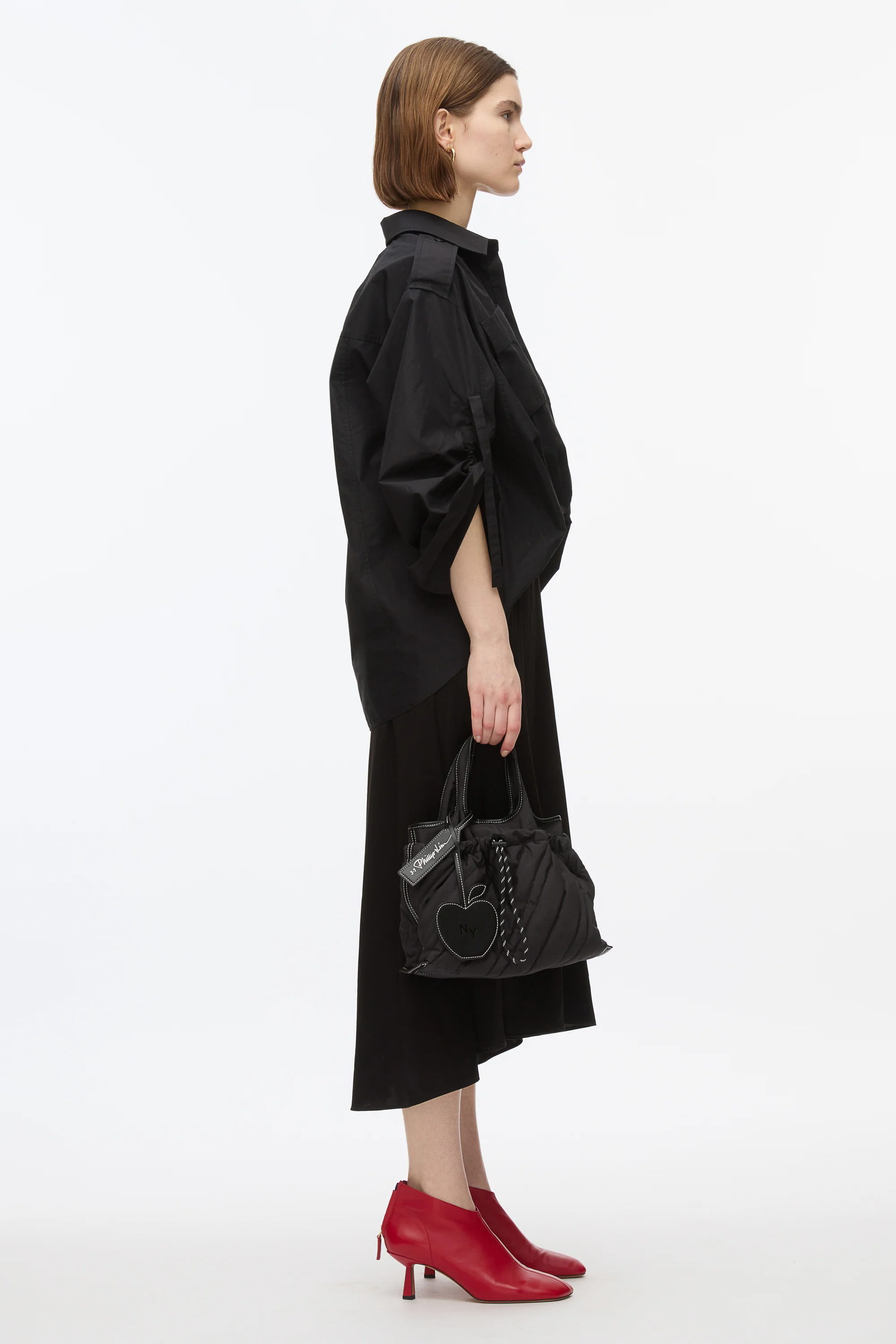 Draped Shirt Combo Slip Dress - Image 8