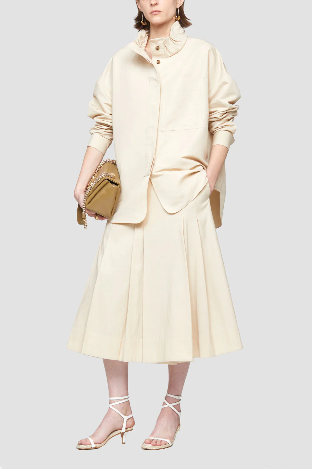 Ls Scrunch Funnel Neck Shirt