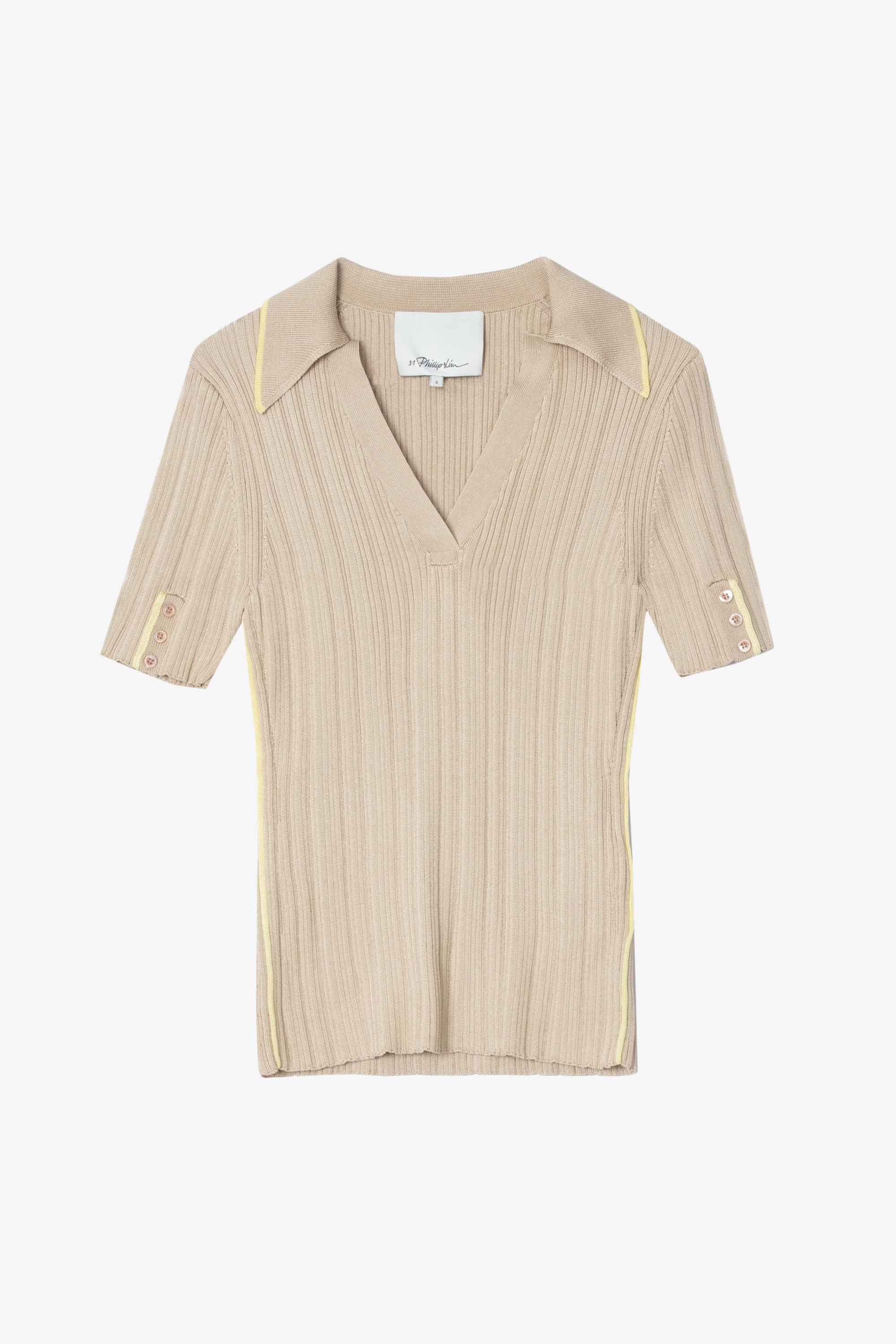V-Neck Polo with Piping - Image 8