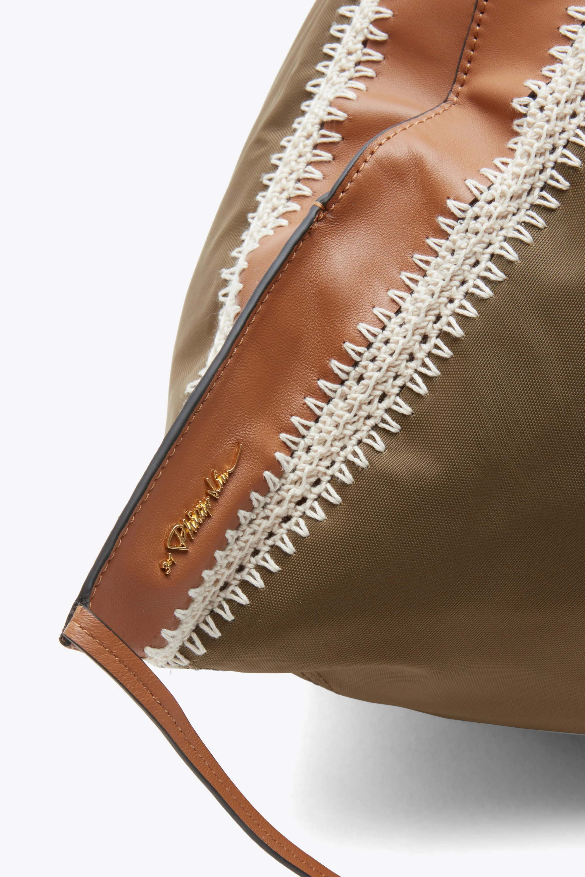 Nylon Luna Medium Bag with Contrast Stitch - Image 4