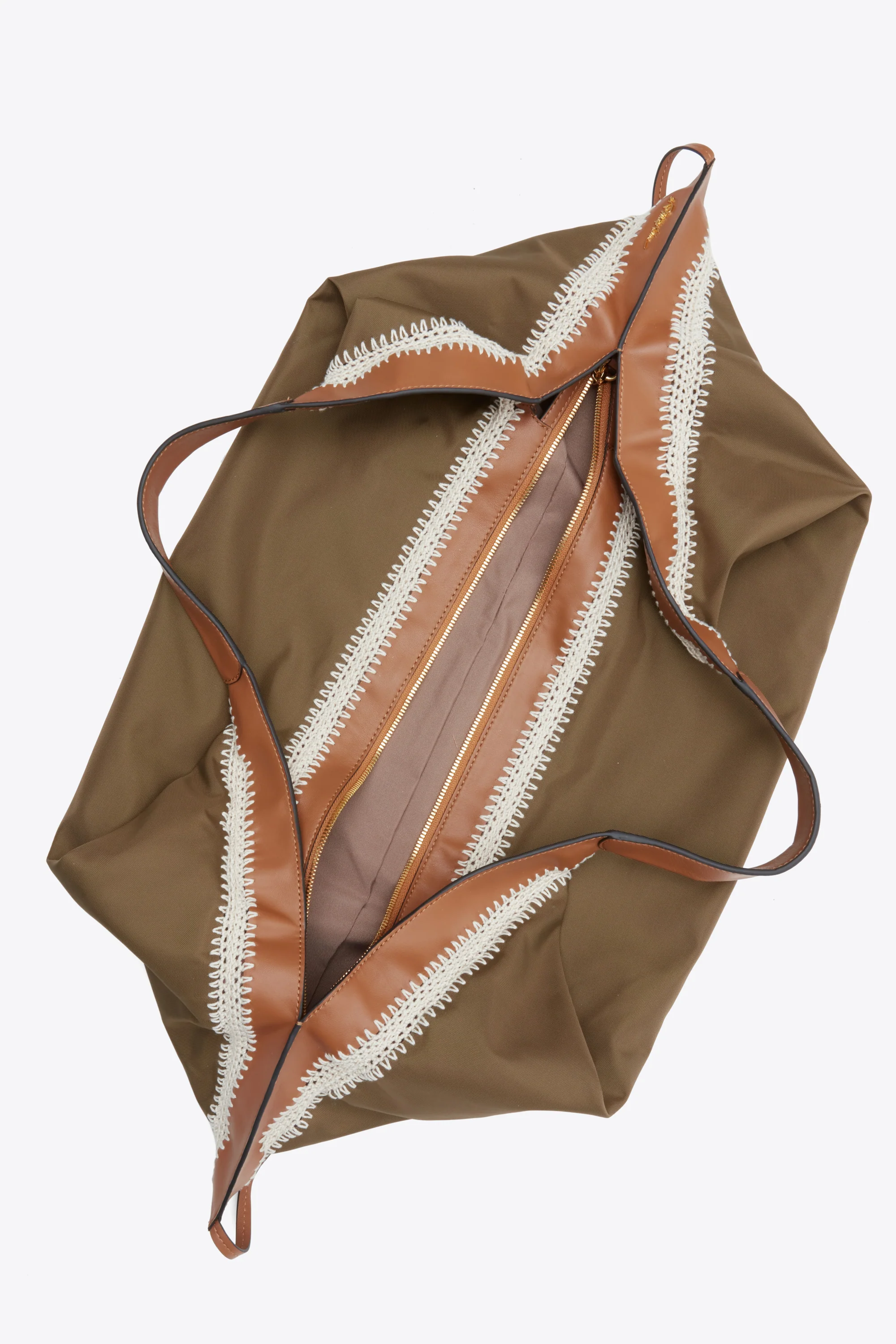 Nylon Luna Medium Bag with Contrast Stitch - Image 5