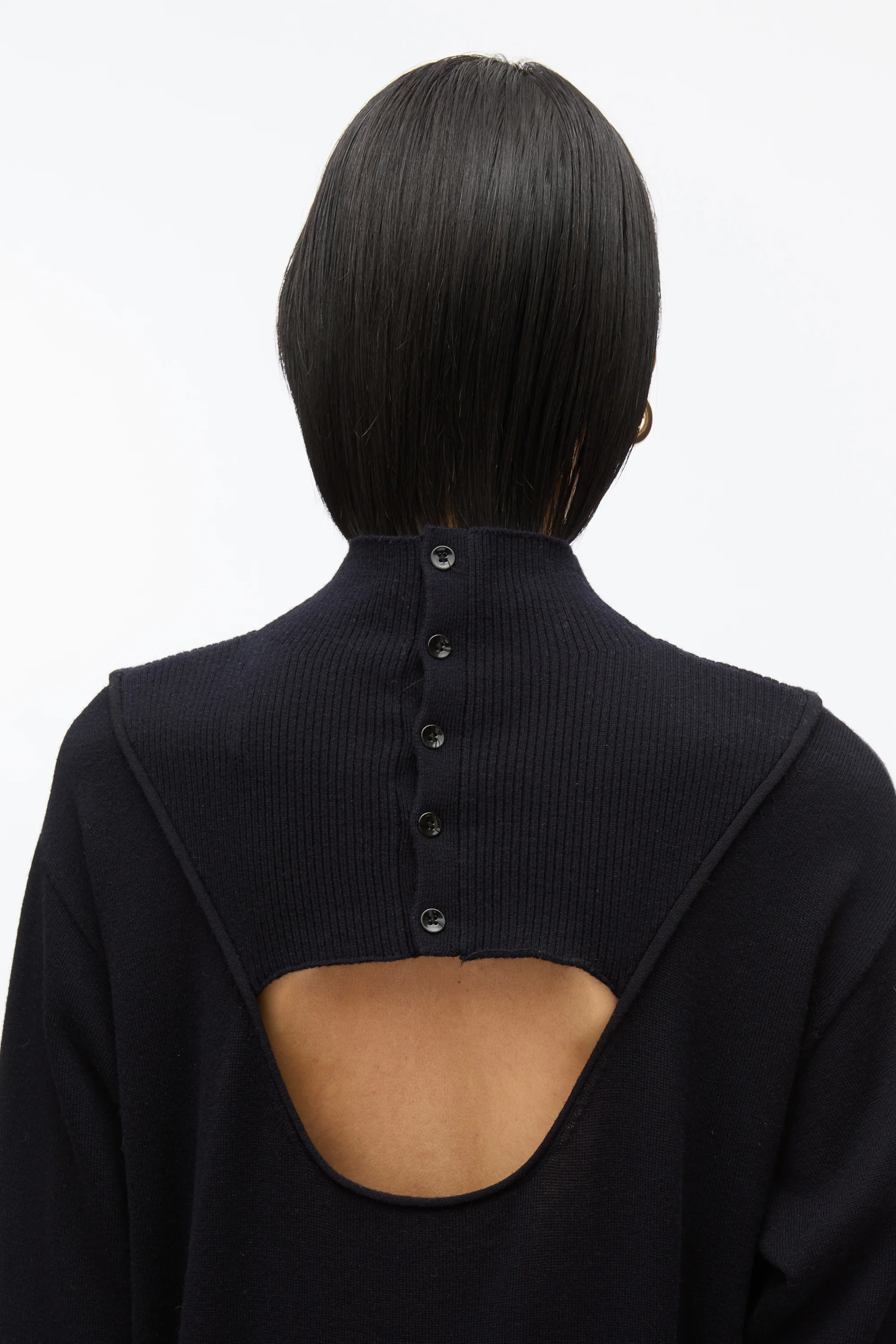 Mockneck Knit Dress with Lace Inlay - Image 10