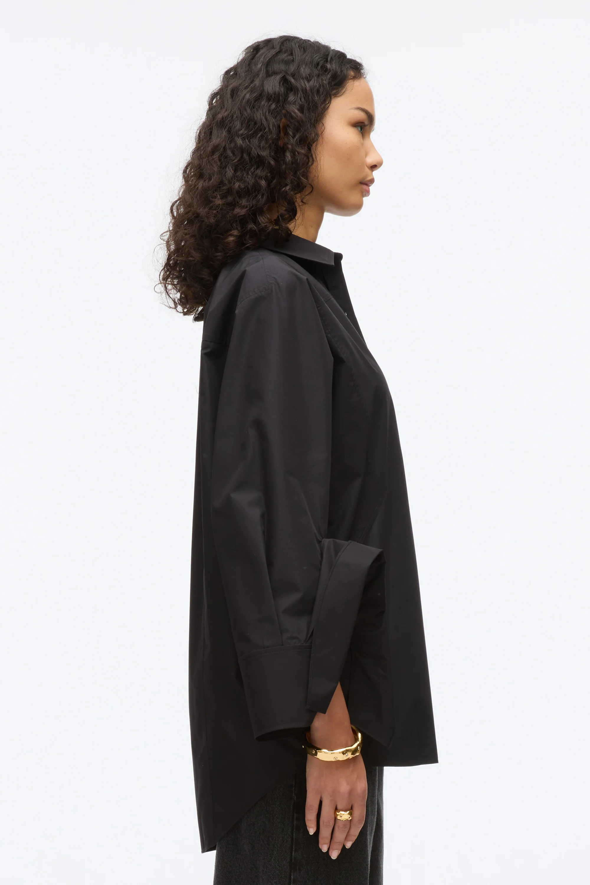 Oversize Shirt with Cascade Cuff - Image 3