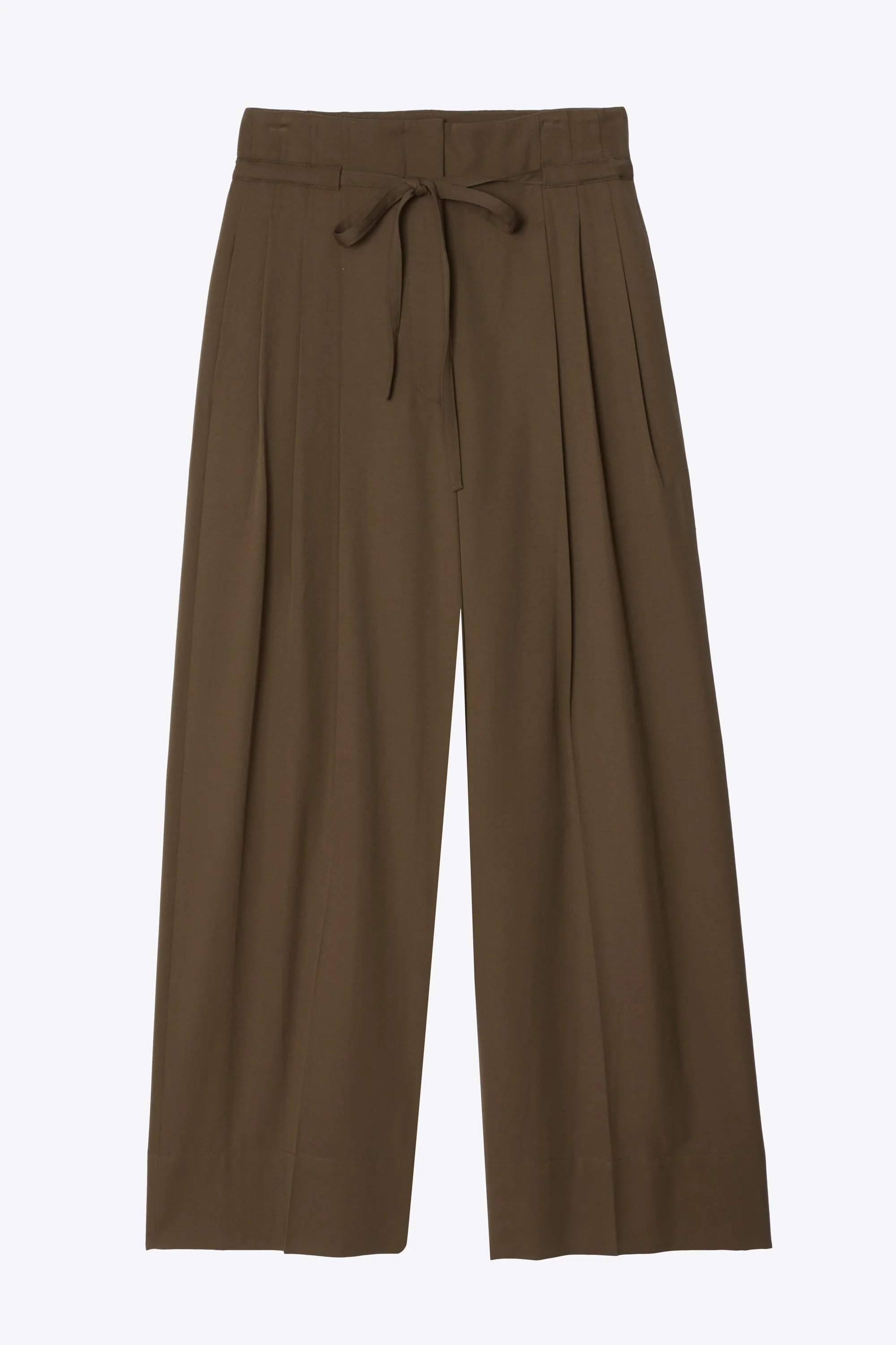 Relaxed Wool High Waist Wide-Leg Crop Pant - Image 2