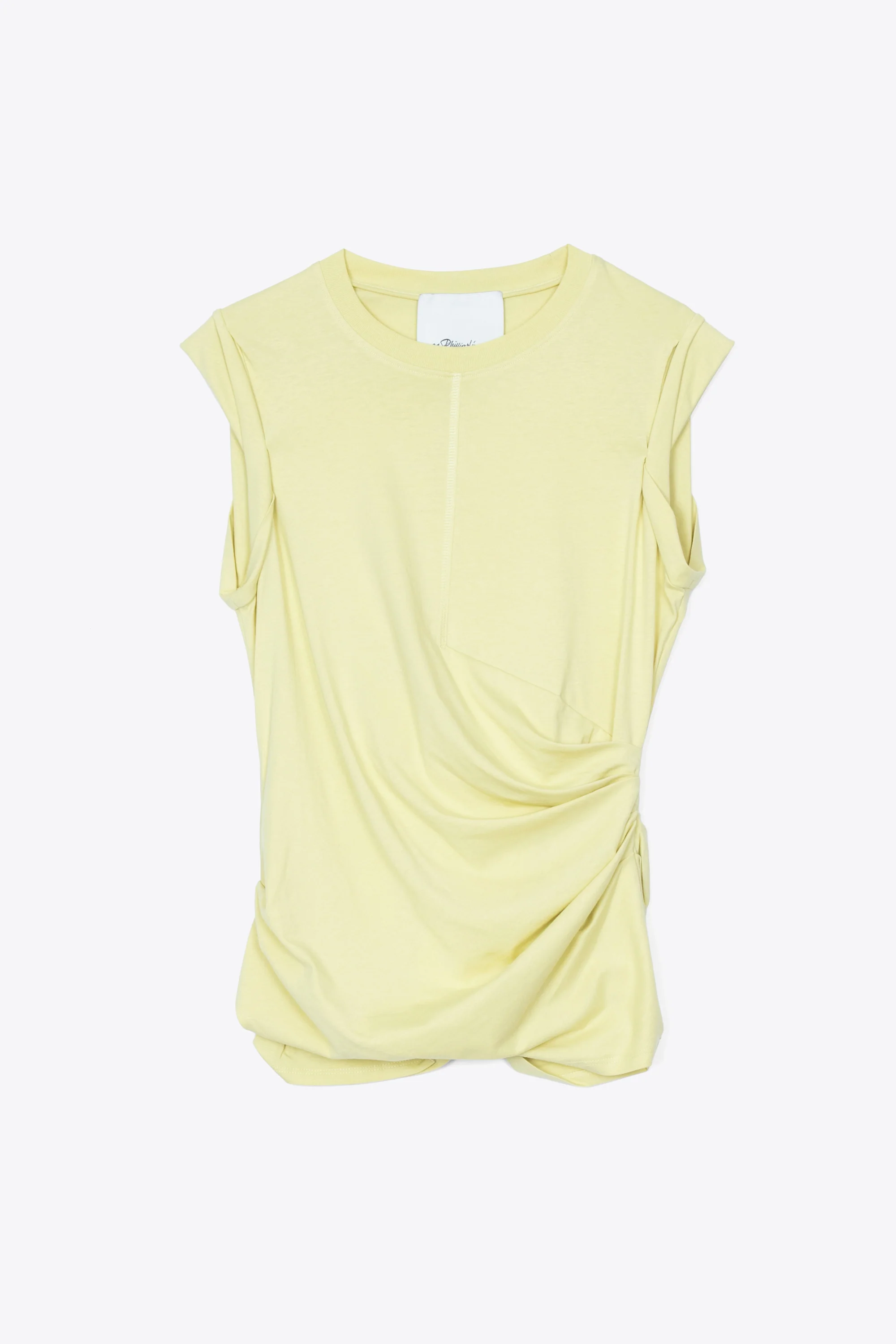 Rolled Sleeve Draped Jersey Tank - Image 8