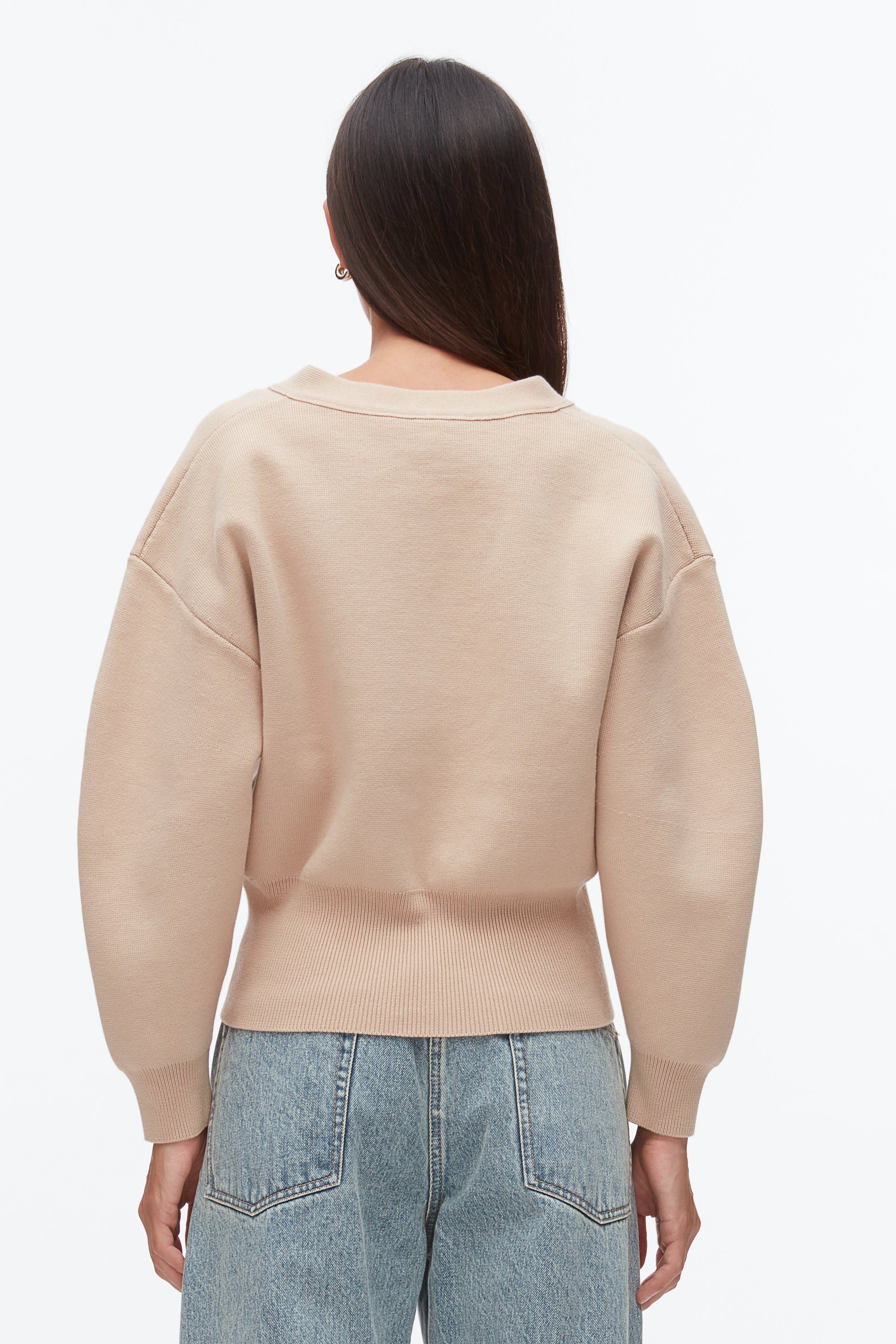 Round Sleeve Zip Cardigan - Image 5