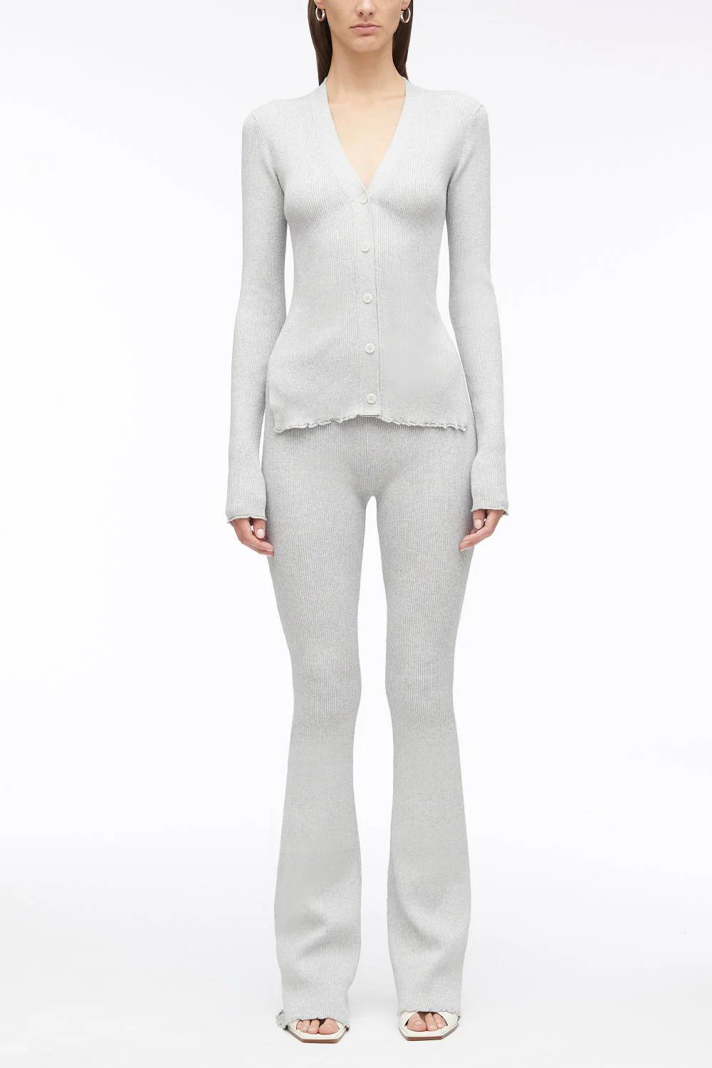 Long Sleeve Wool Cardigan - Image 3