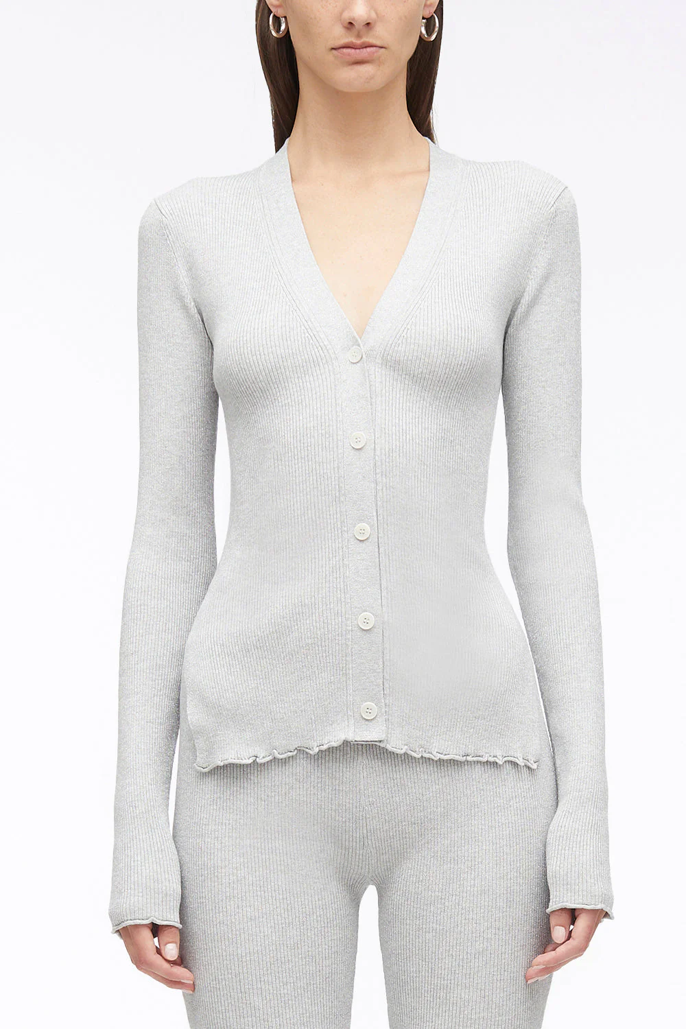 Long Sleeve Wool Cardigan - Image 4
