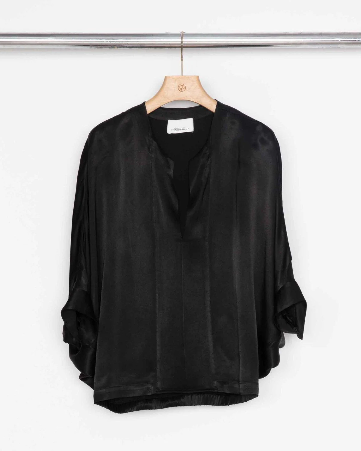 Satin Dolman Sleeve Top - Image 2