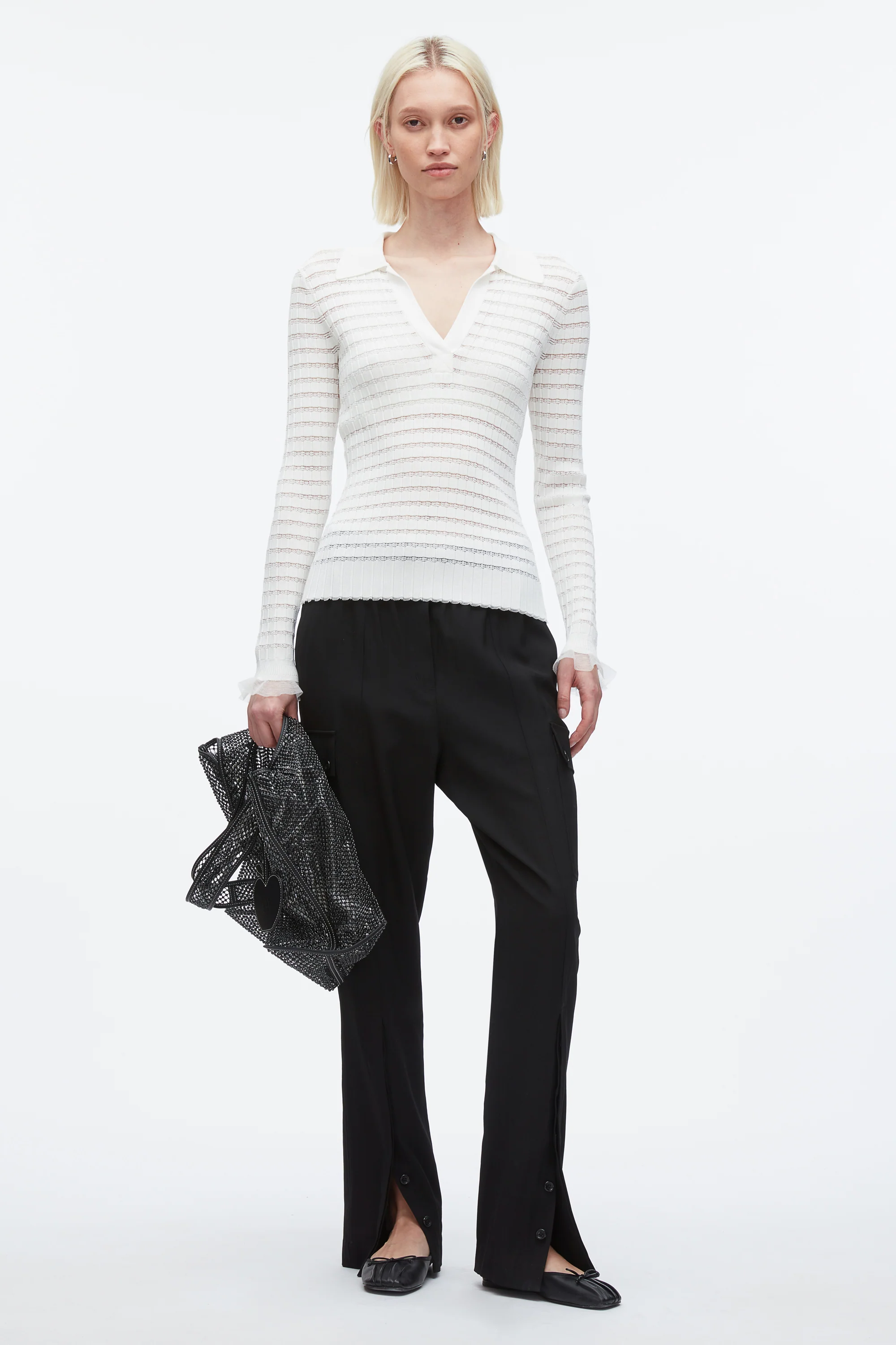 Shadow Stripe Pullover Polo