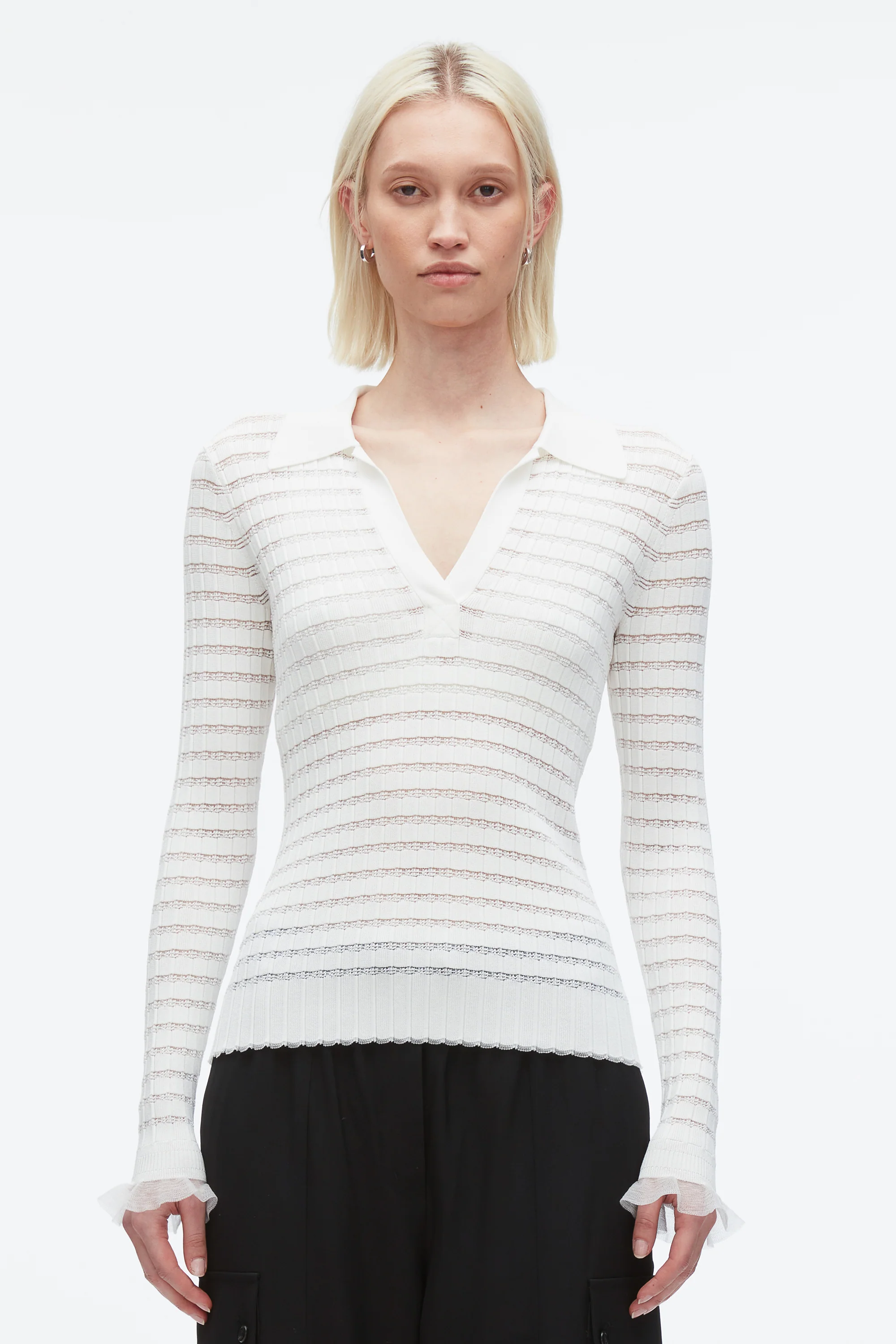 Shadow Stripe Pullover Polo - Image 3
