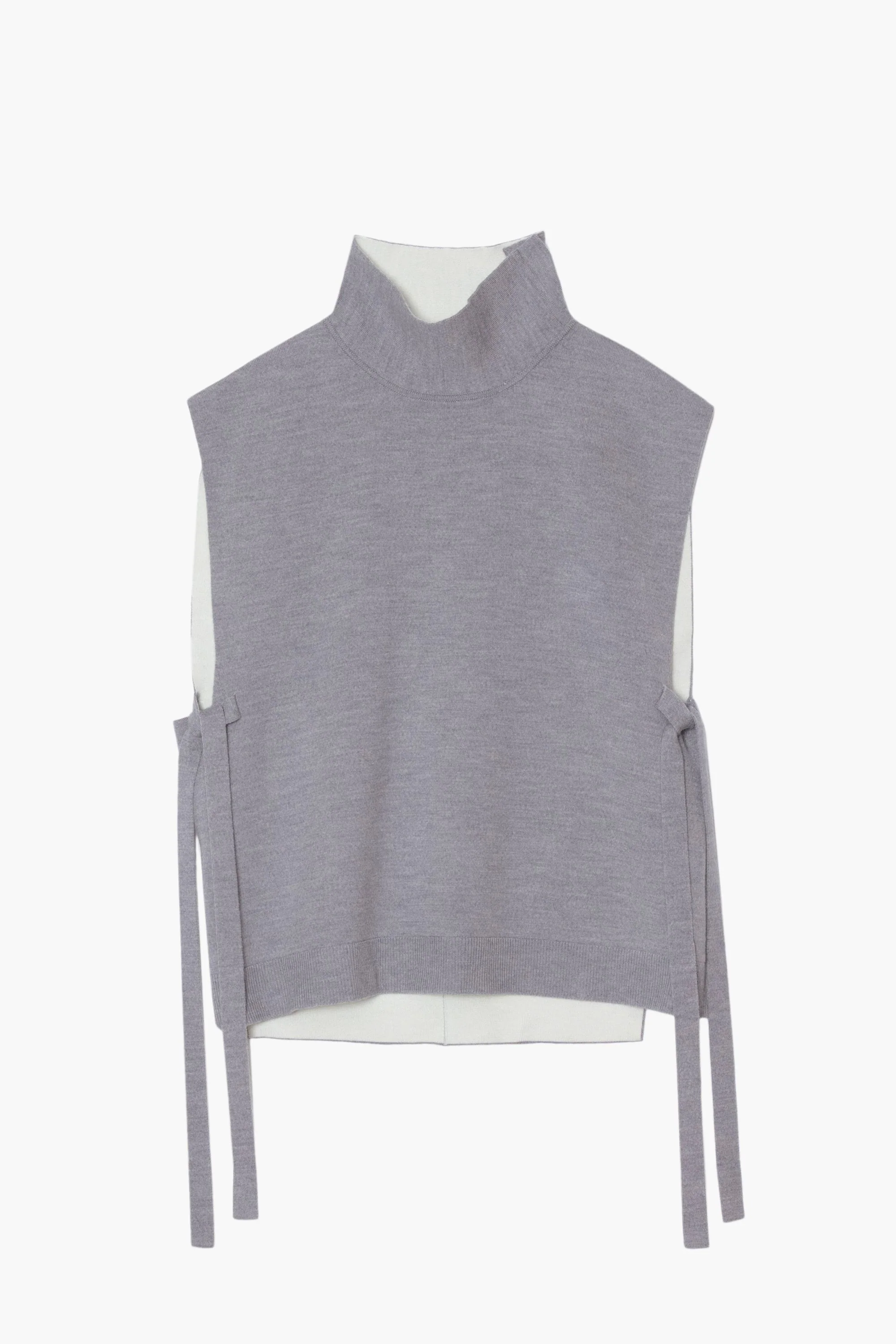 Sleeveless Double Face Wool Top