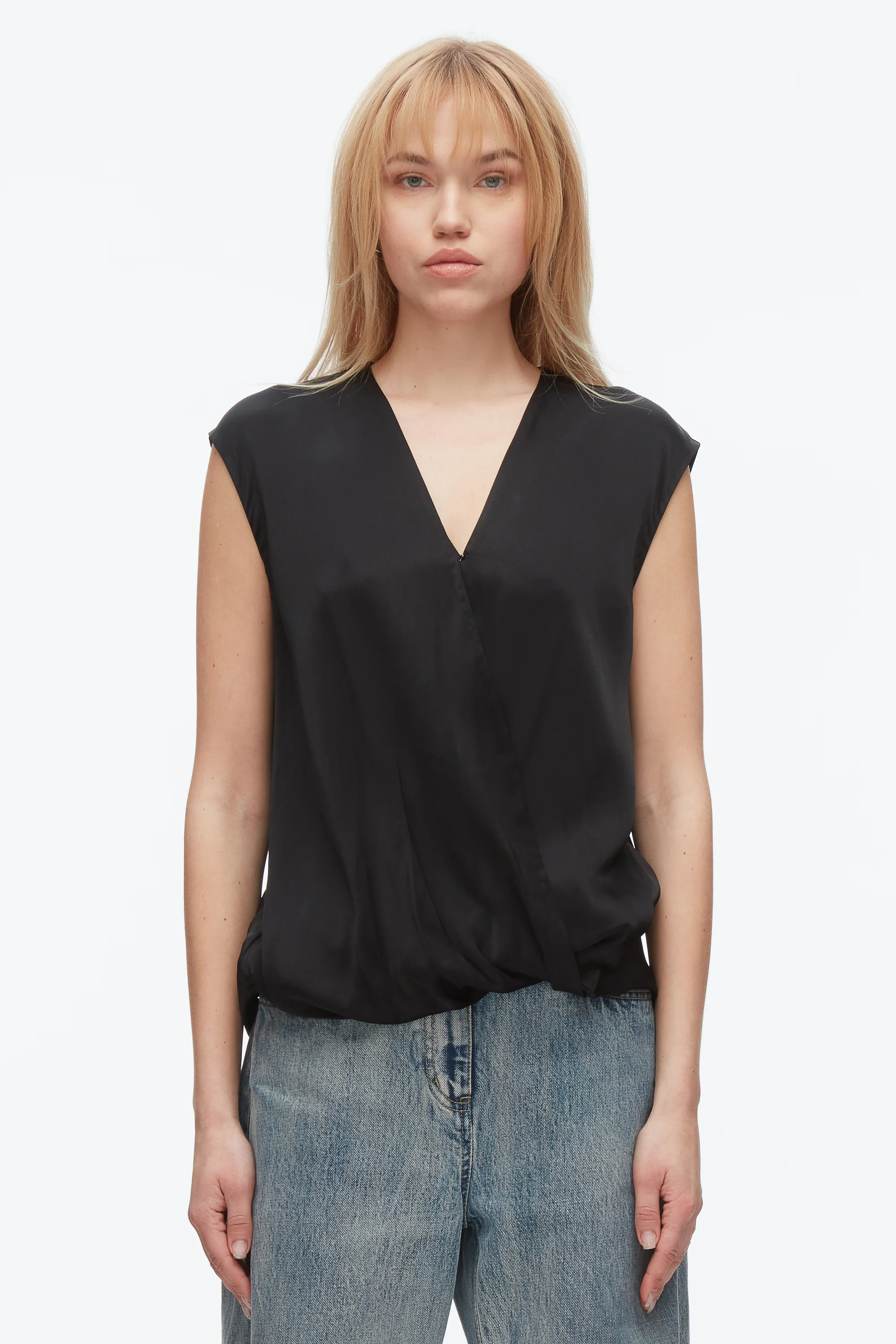 Soft Drape Sleeveless Blouse - Image 3