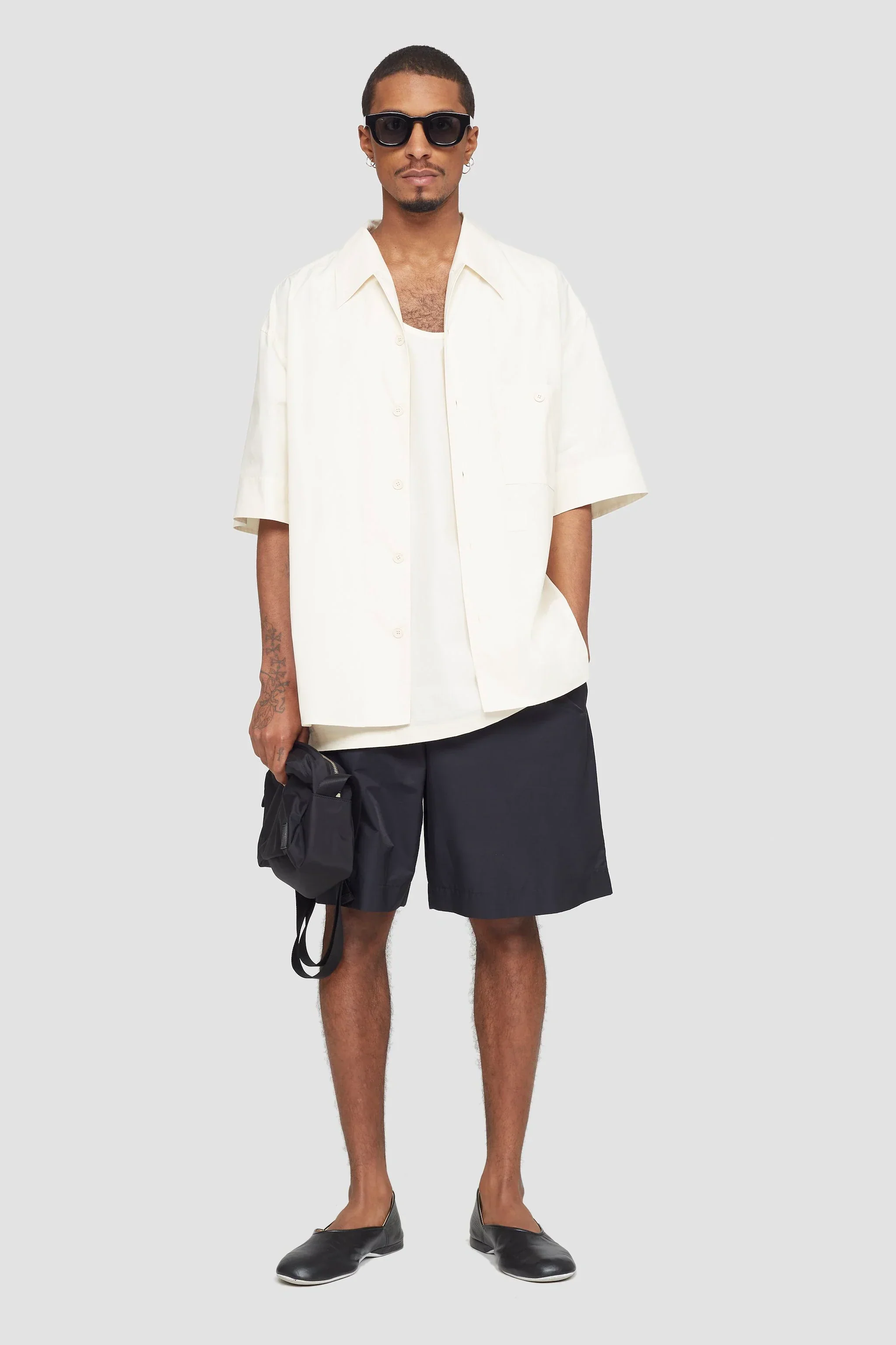 Short Sleeve Convertible Collar Shirt - Image 6
