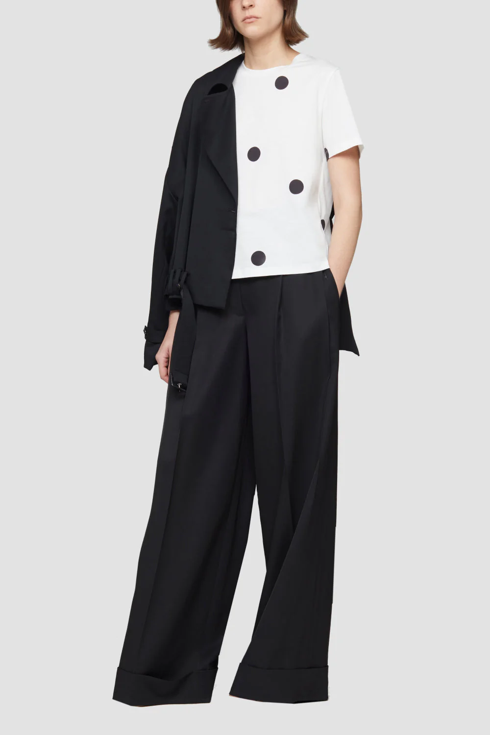 Ss Dotted Print Tshirt