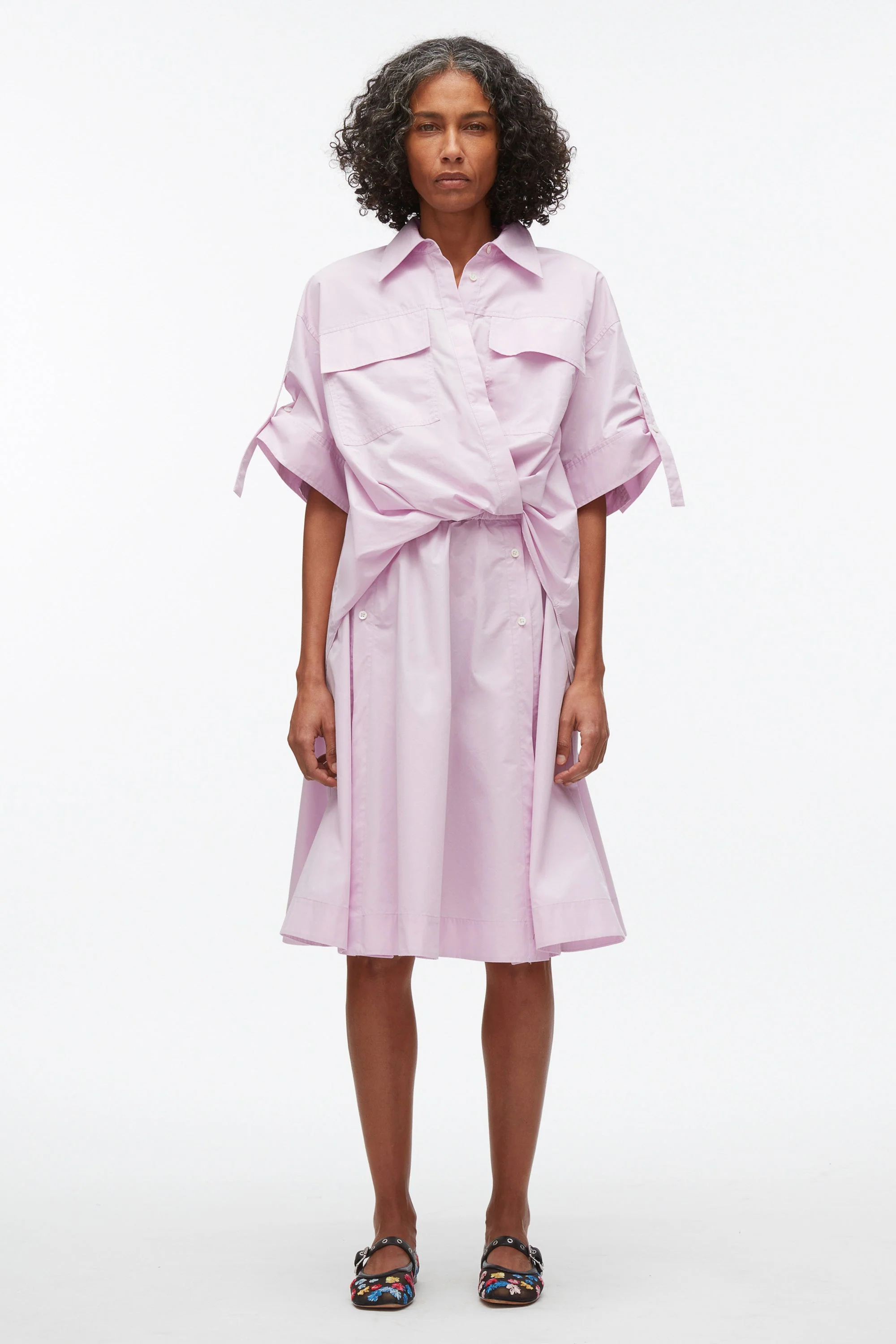 Tucked Front Shirt Dress - Image 6
