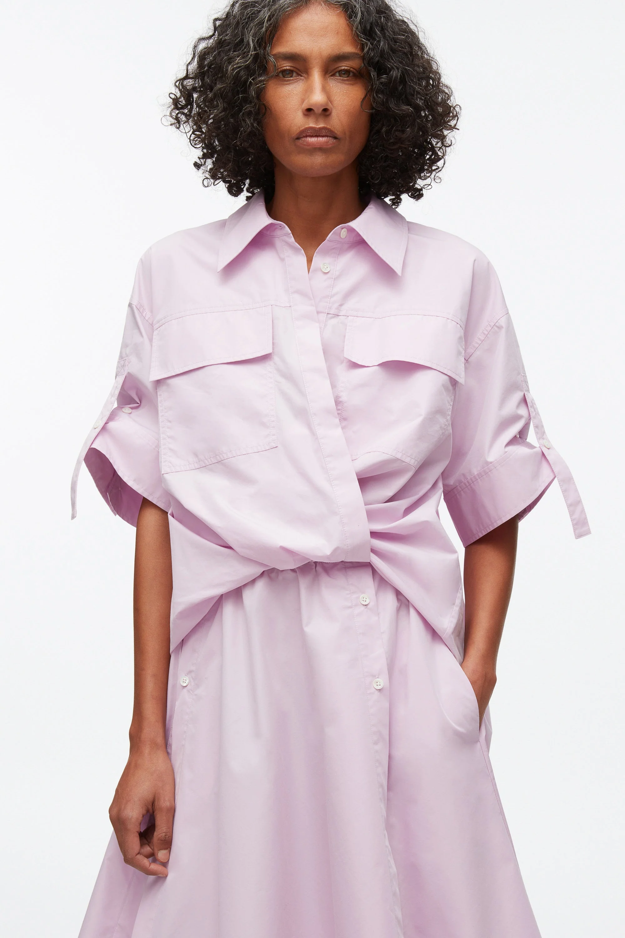 Tucked Front Shirt Dress - Image 7