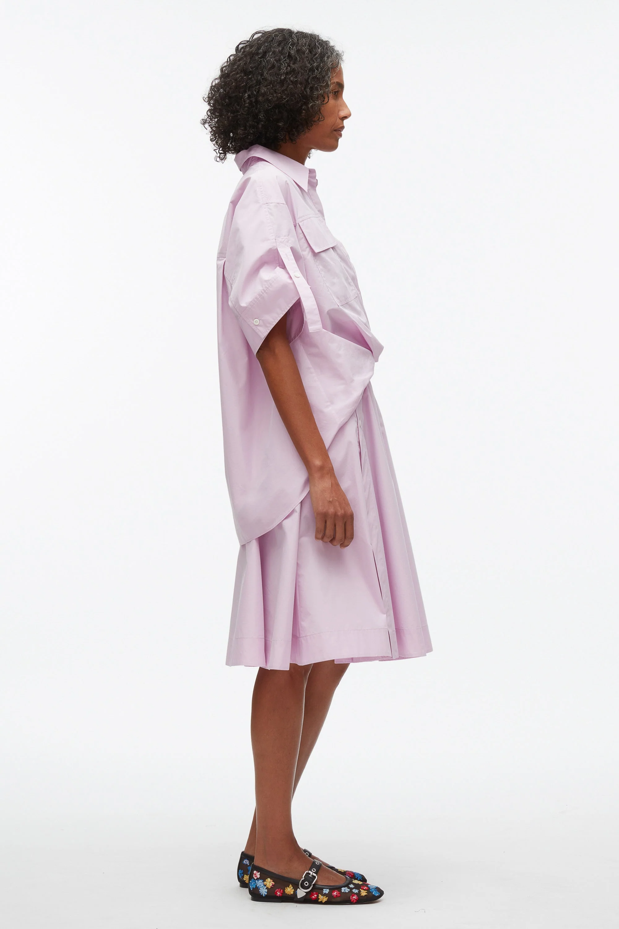 Tucked Front Shirt Dress - Image 9