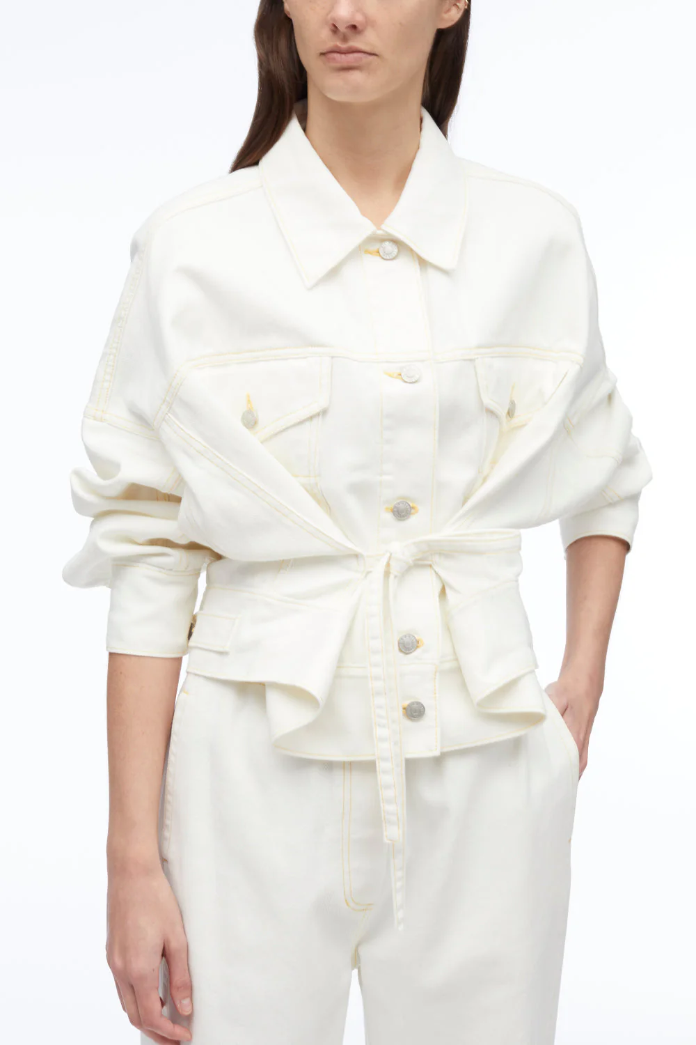 Overdyed Denim Boxy Jacket - Image 11