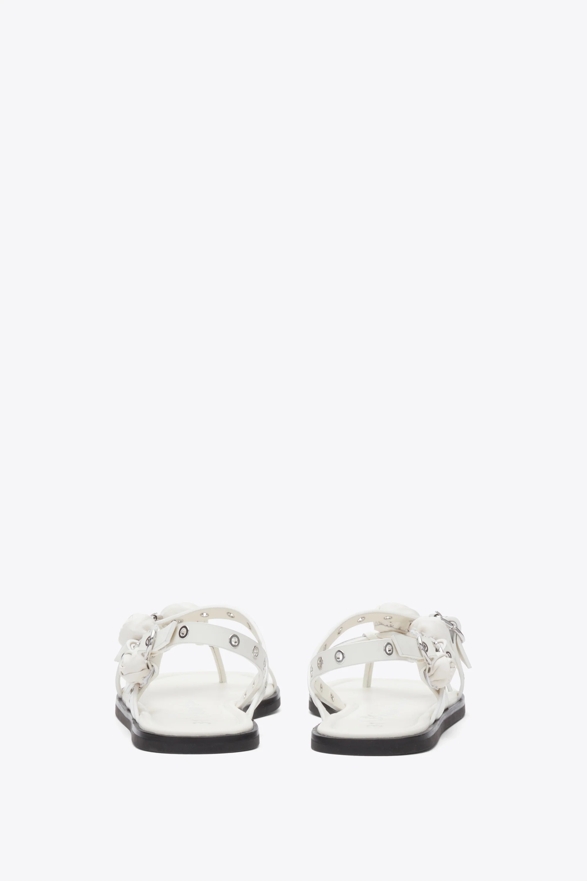 Strappy Eyelet Sandal with Rosettes - Image 3