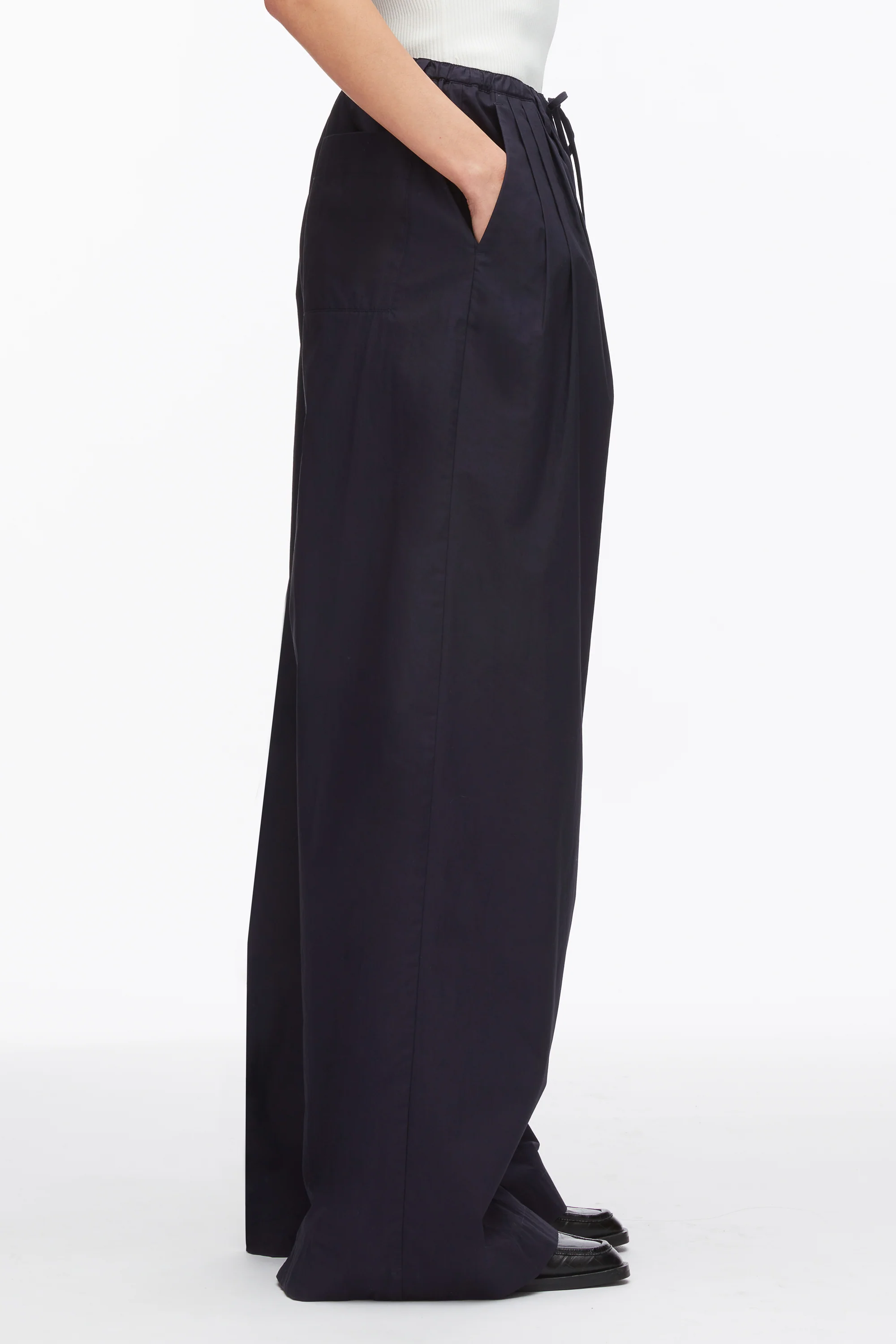 Structured Cotton Pull On Straight Leg Pants - Image 13