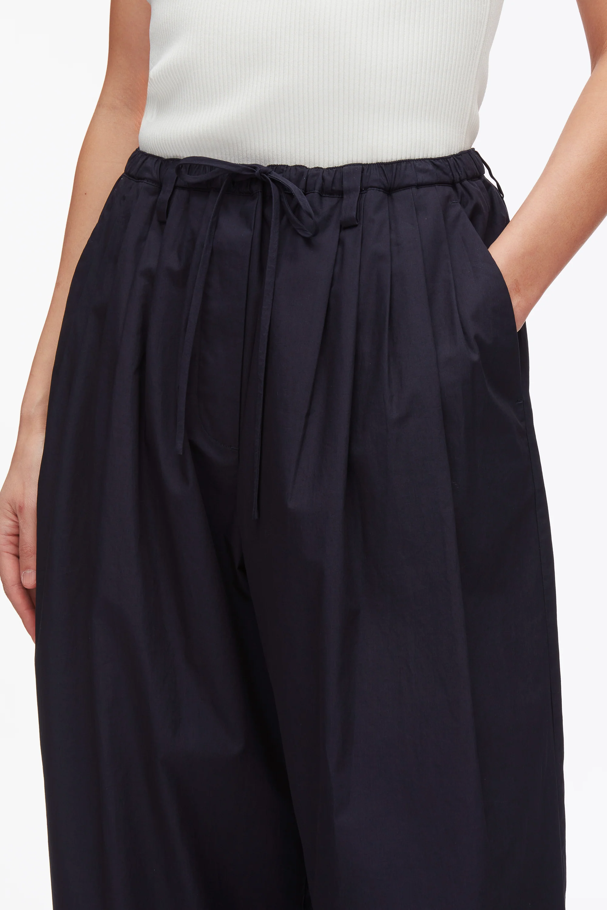 Structured Cotton Pull On Straight Leg Pants - Image 15