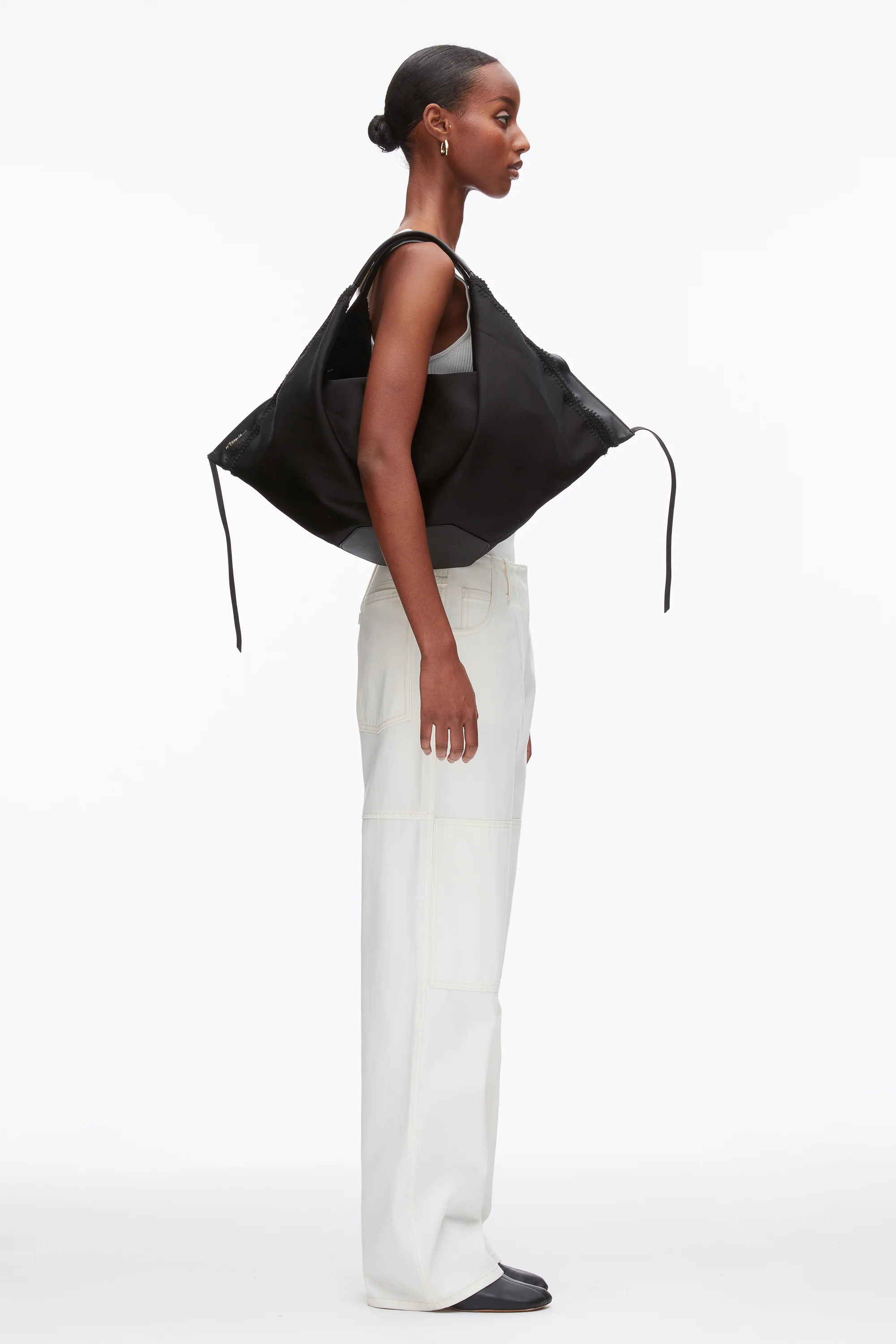 Structured Satin Luna Medium Bag - Image 5