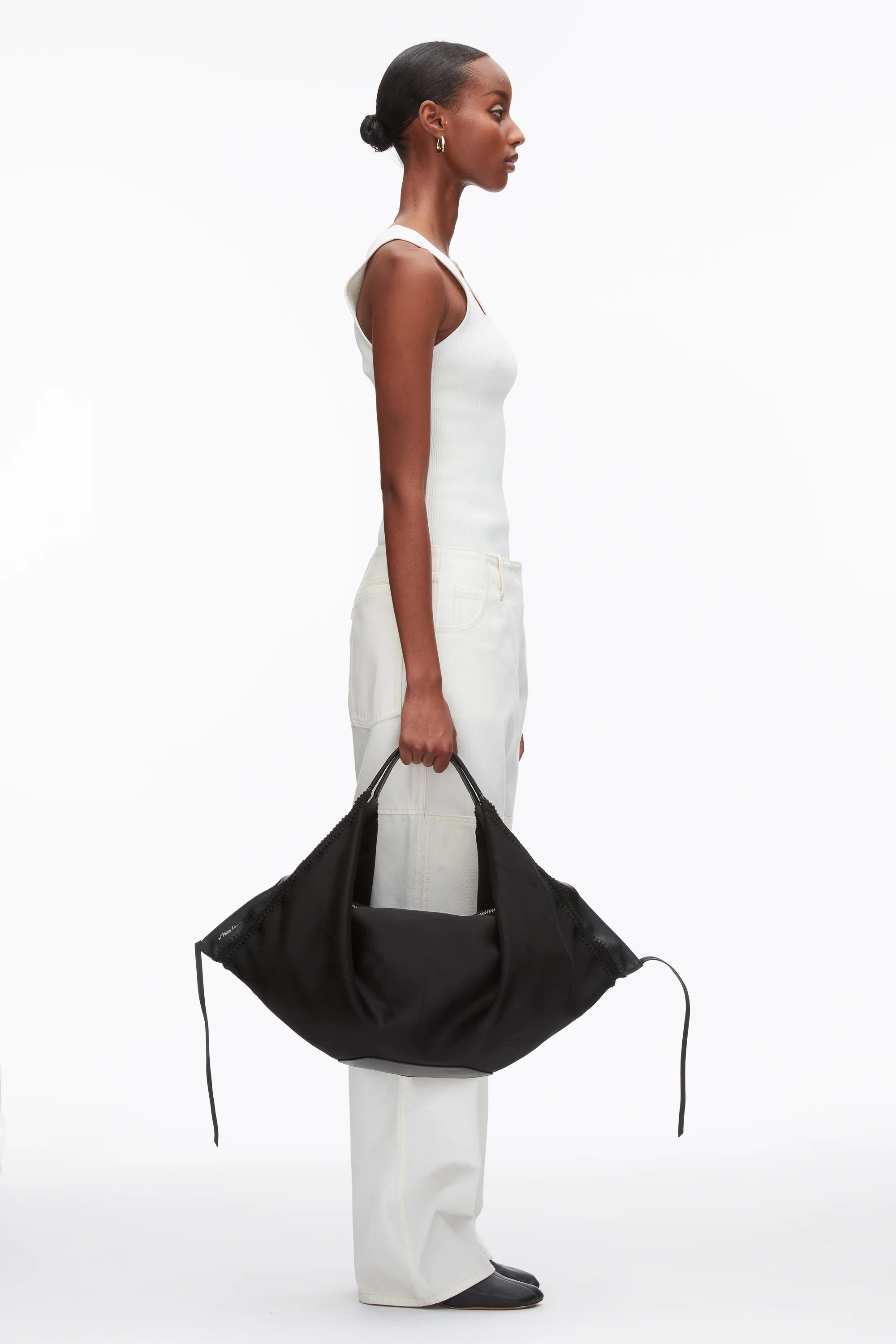 Structured Satin Luna Medium Bag - Image 6