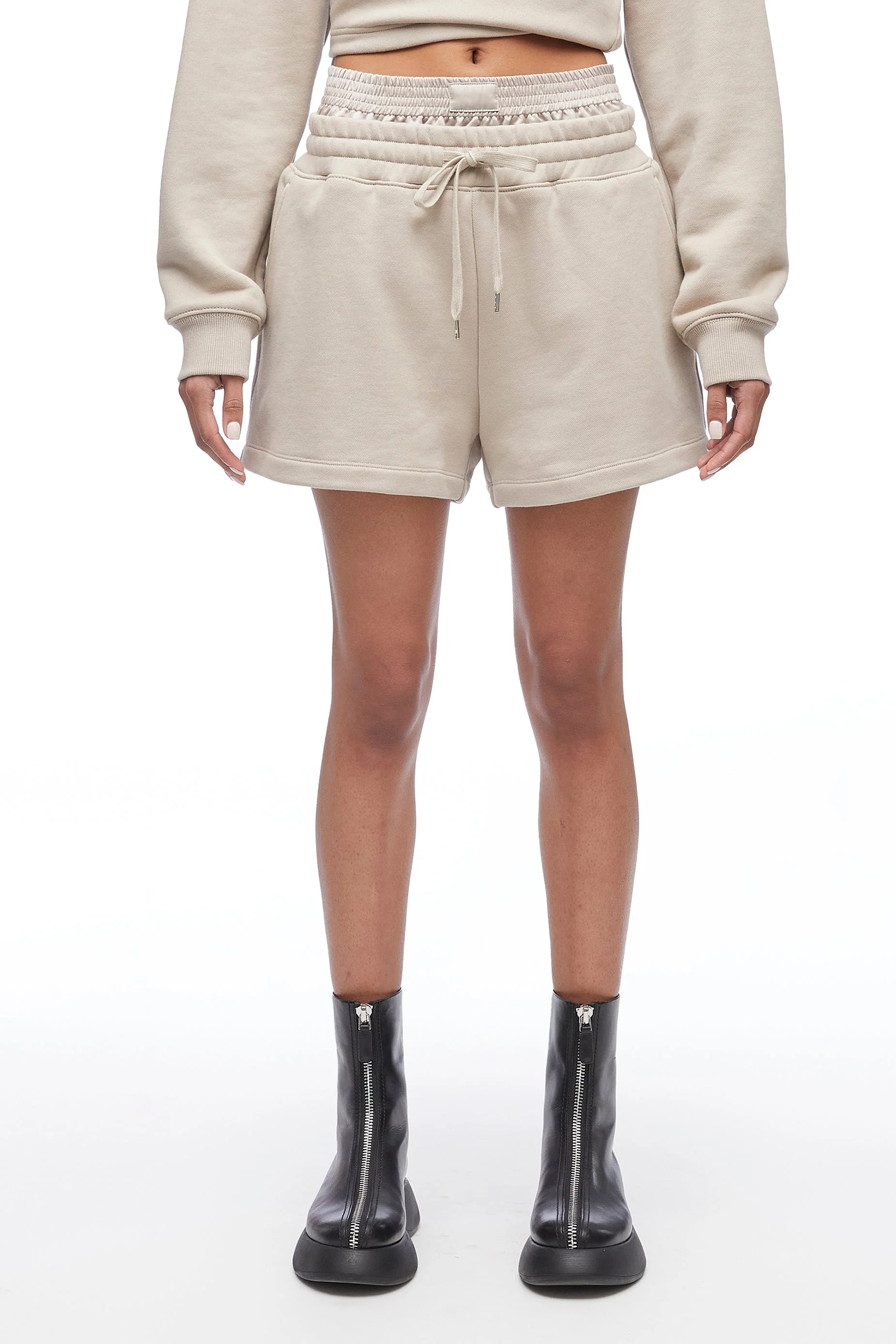 Sweatshort With Satin Boxer Waistand - Image 2