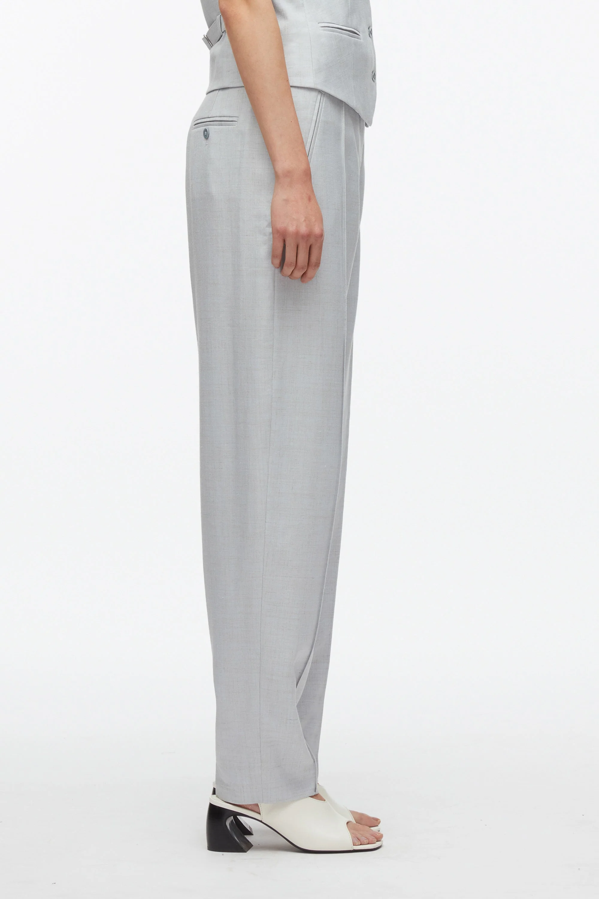 Melange Tapered Trouser - Image 3