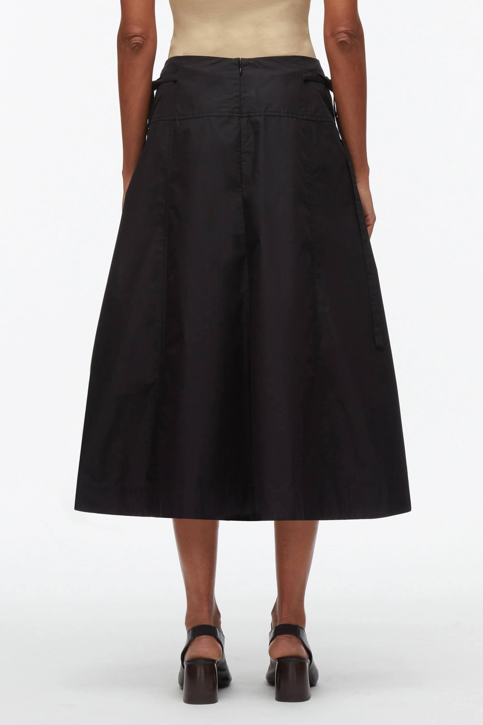 Button Front Tie Waist Midi Skirt - Image 10