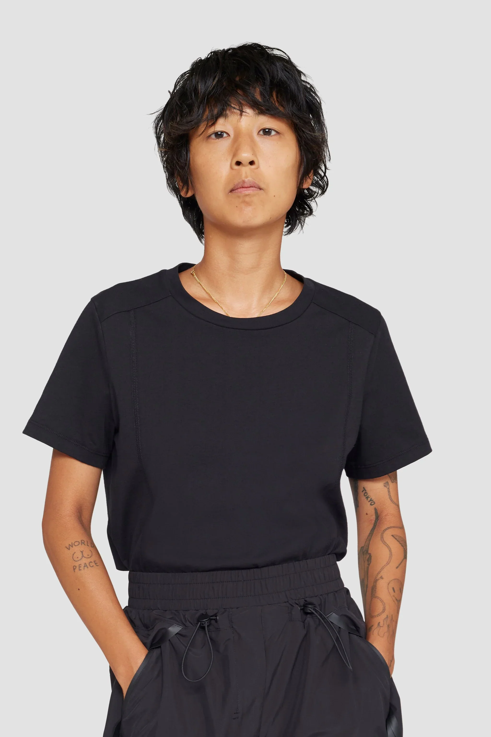Track-Less Cropped Track Pants - Image 2