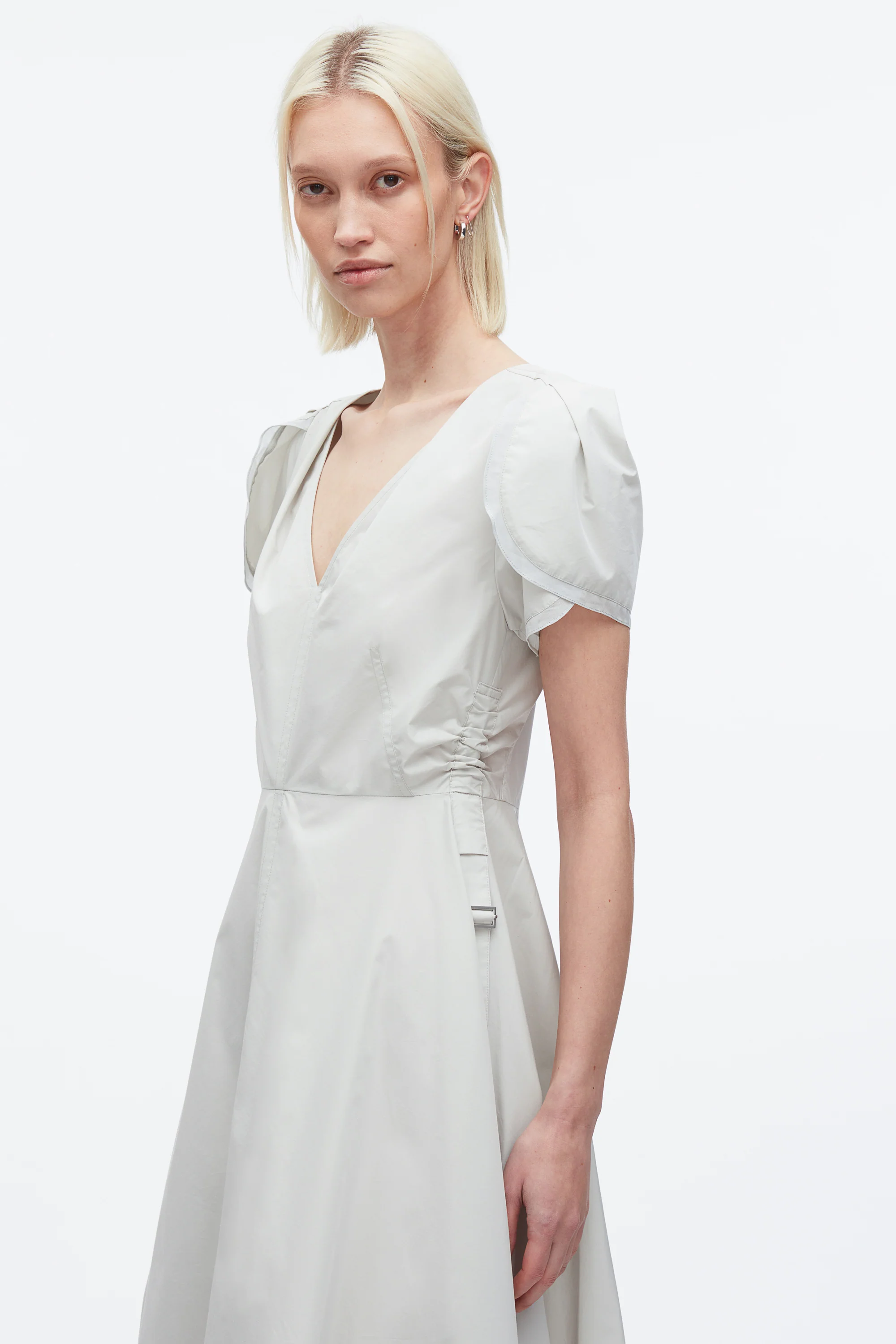 Tulip Sleeve V-Neck Dress - Image 10