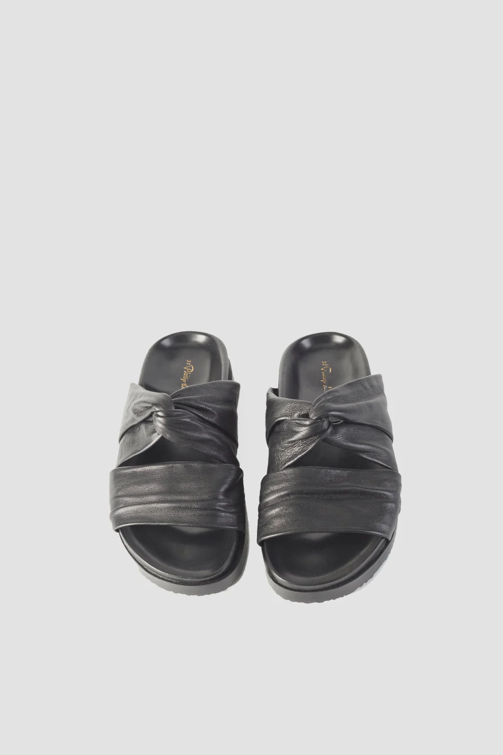 Twist-Detail Leather Slides - Image 2