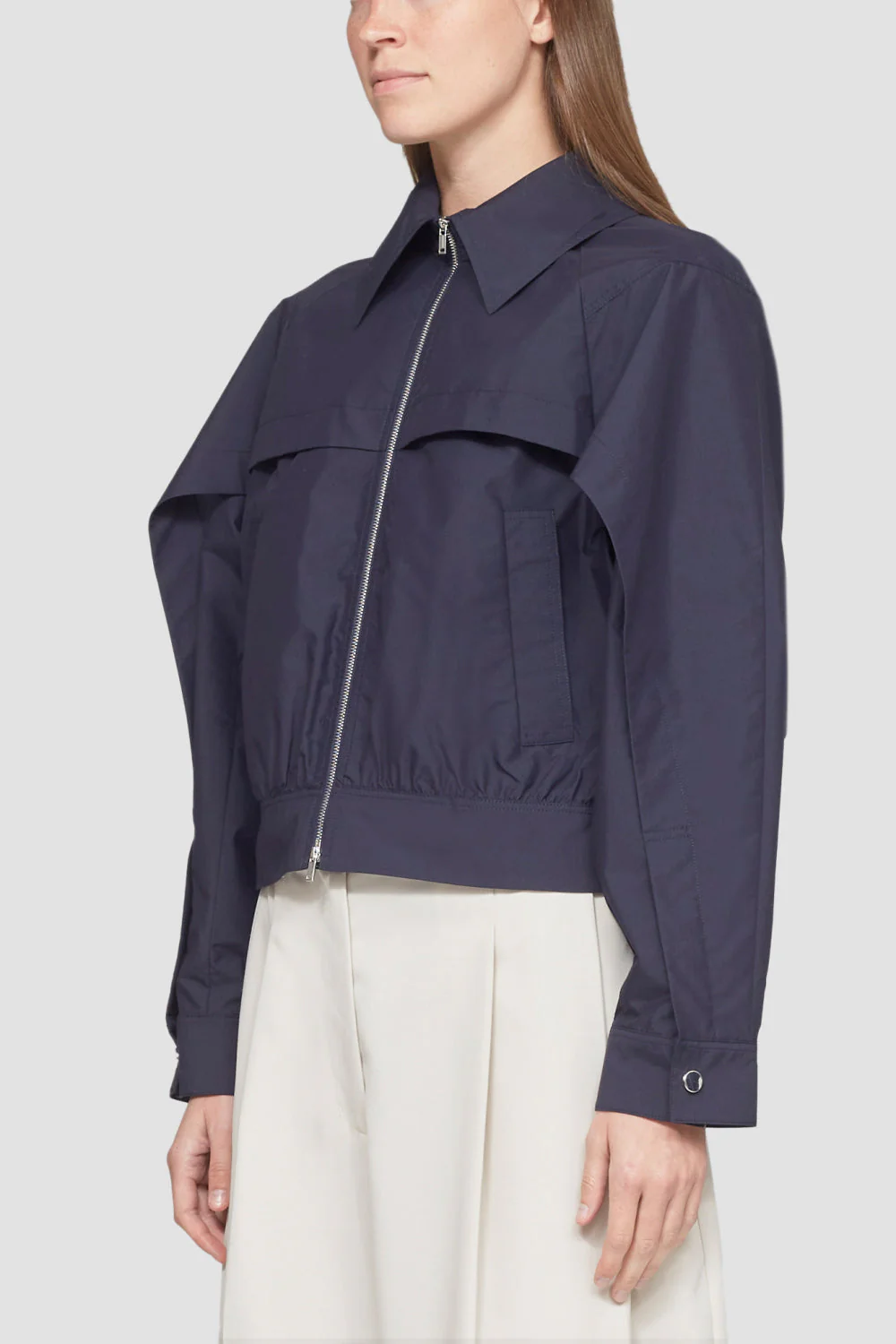 Utility Cotton Poplin Boxy Jacket - Image 2