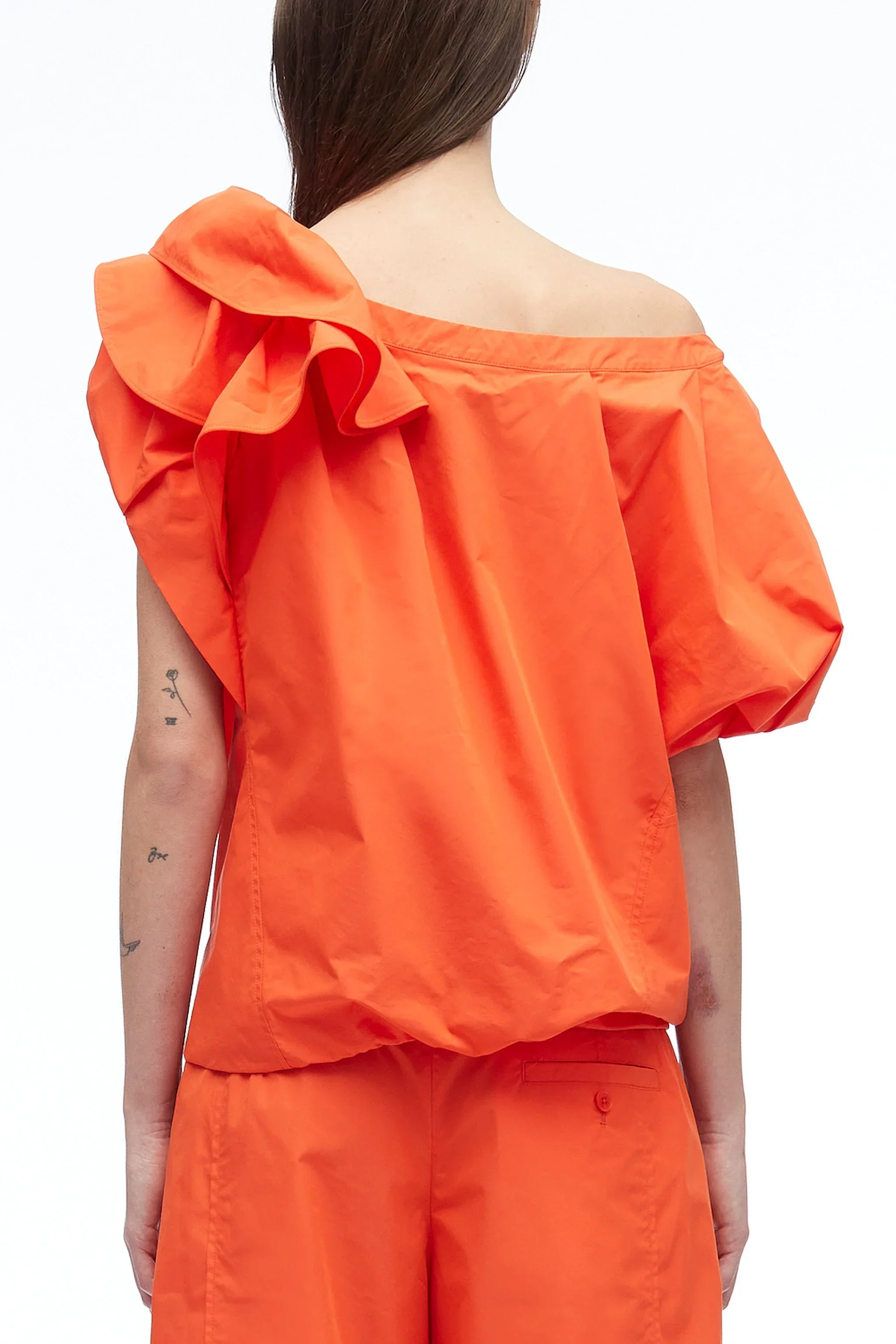 Poplin Flower Detail Top - Image 11